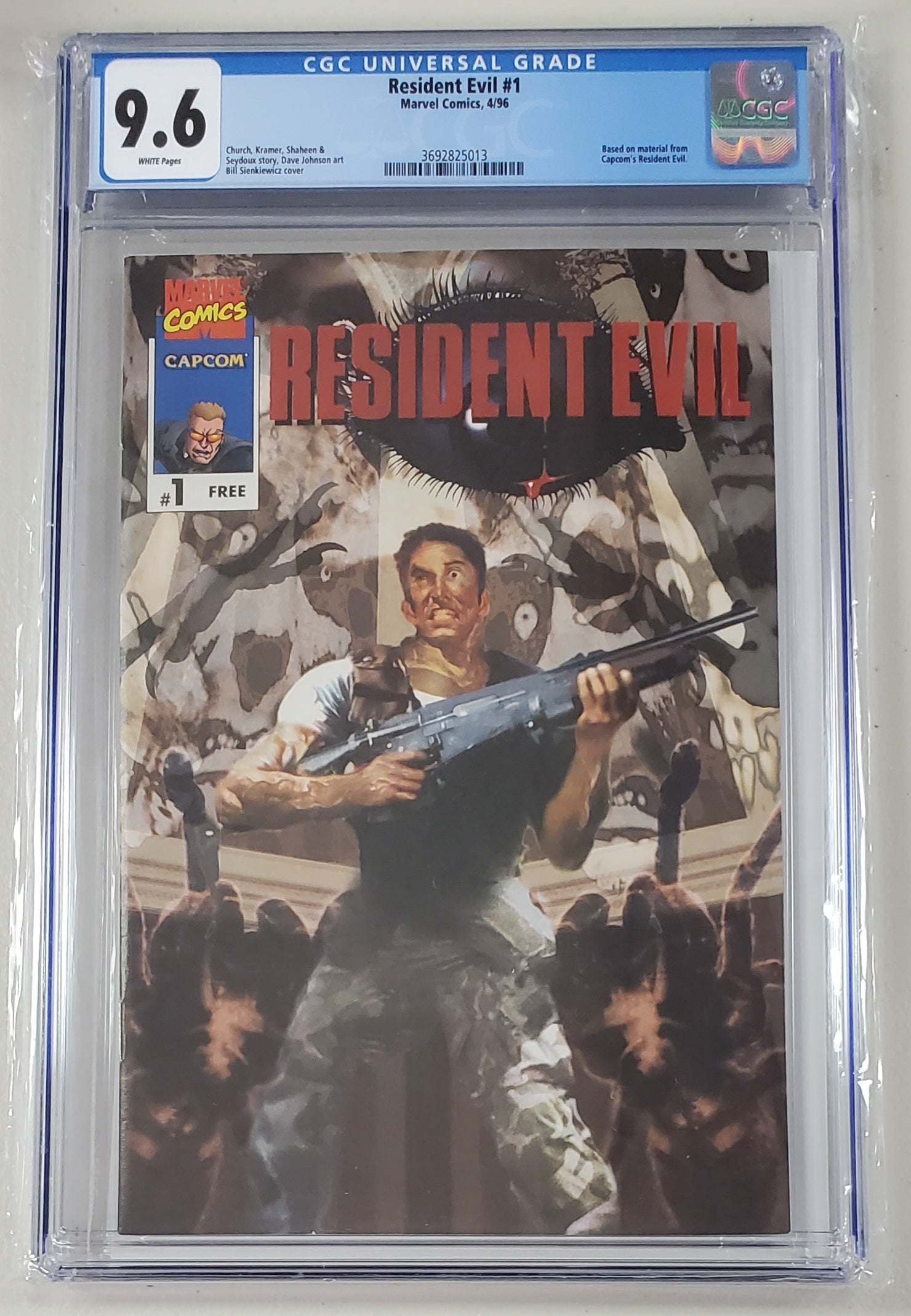 9.6 CGC RESIDENT EVIL #1 1996 SIENKIEWCZ (INCLUDES COUPON) [3692825013] CGC CGC   