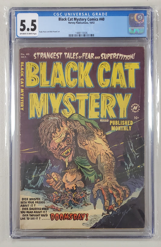 5.5 CGC BLACK CAT MYSTERY COMICS #40 1952 [1488110006]