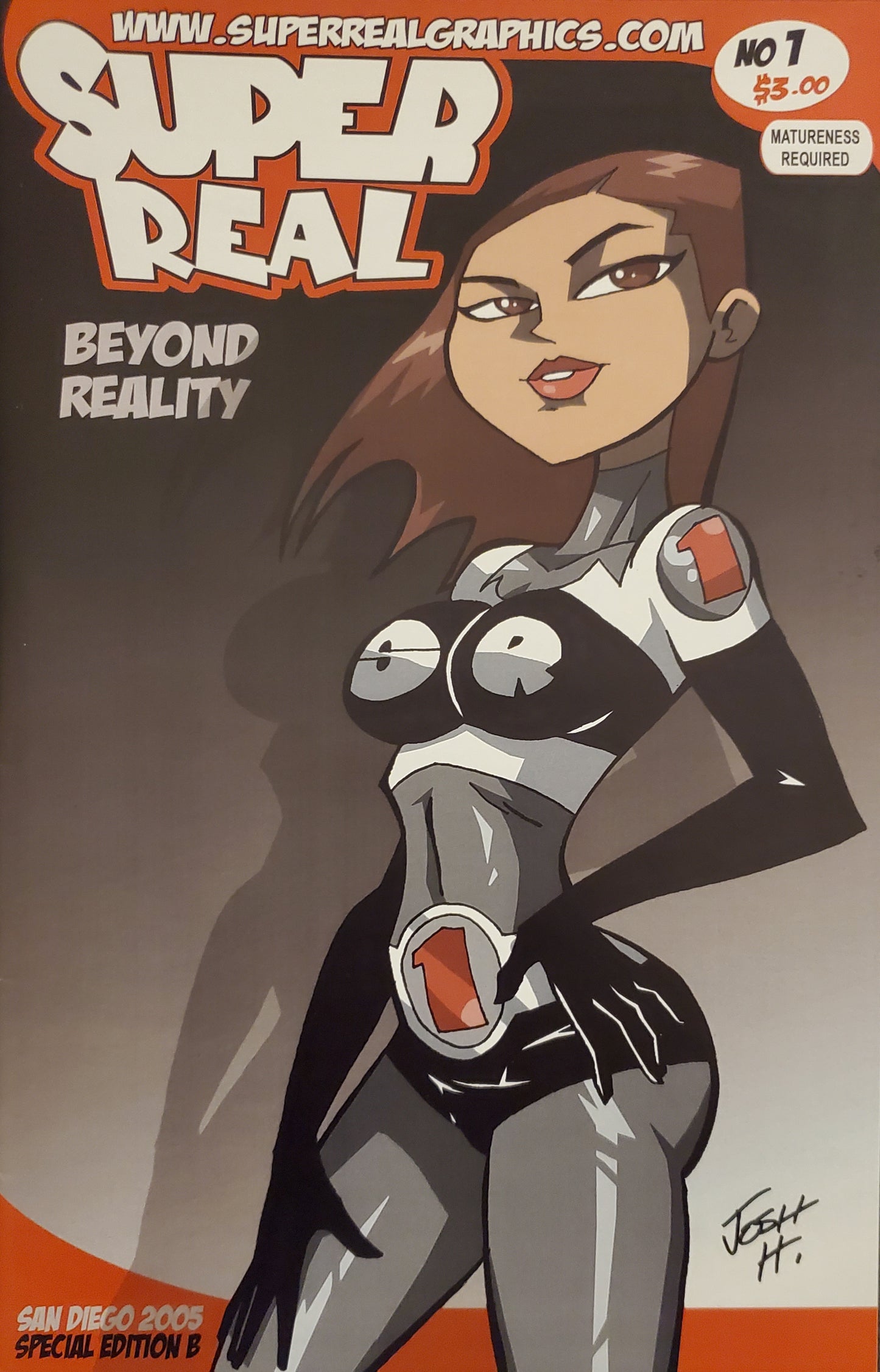 SUPER REAL #1 JOSH HOWARD SDCC VARIANT 2005 comic book SUPER REAL GRAPHICS   