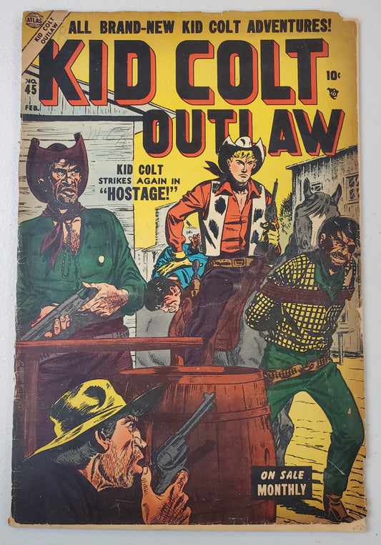KID COLT OUTLAW #45 1955 (DETACHED COVER)