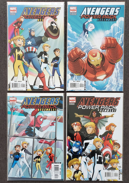 AVENGERS POWER PACK ASSEMBLE #1-#4 SET ALL AGES 2006