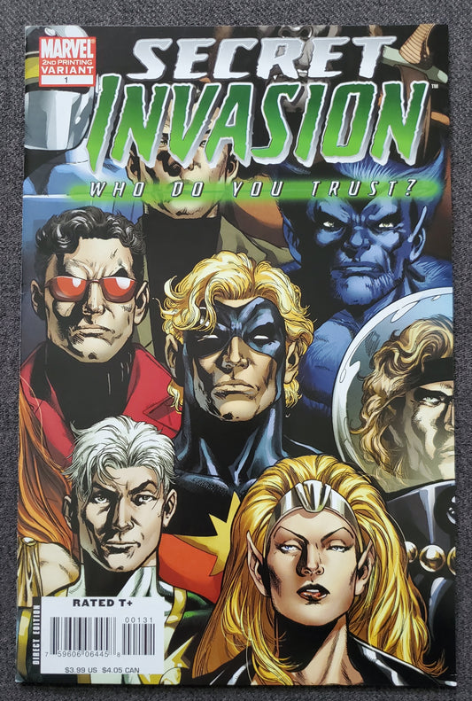 SECRET INVASION WHO DO YOU TRUST #1 2ND PRINT VARIANT COMIC BOOK MARVEL COMICS   