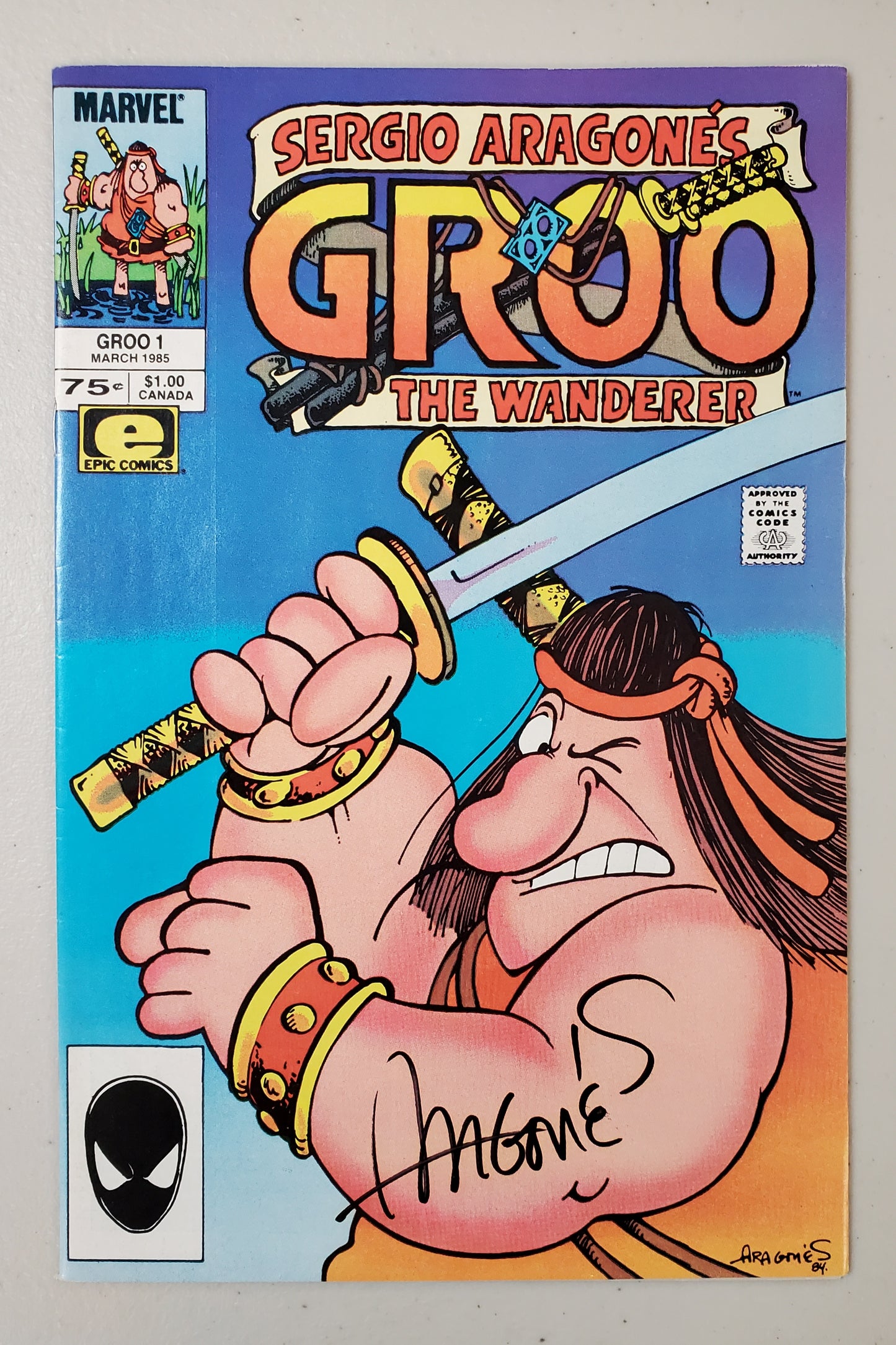 GROO THE WANDERER #1 SIGNED BY SERGIO ARAGONES