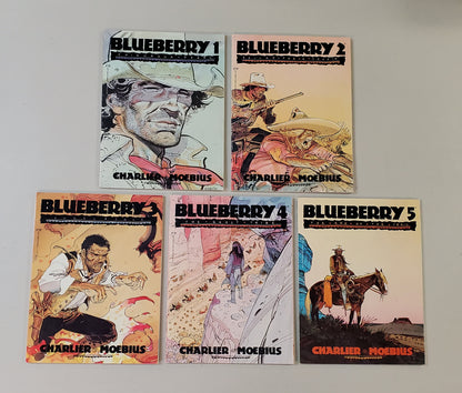 BLUEBERRY GRAPHIC NOVEL #1-#5 MOEBIUS SET 1989 comic book ECLIPSE COMICS   