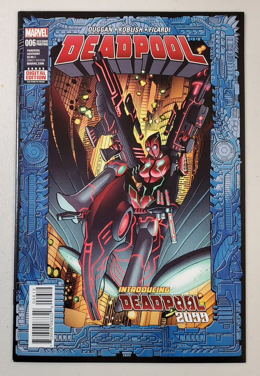 DEADPOOL #6 2ND PRINT VARIANT (1ST APP WARDA WILSON DEADPOOL 2099) Deadpool MARVEL   