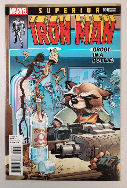 SUPERIOR IRON MAN #1 GROOT ROCKET HOMAGE VARIANT 2015