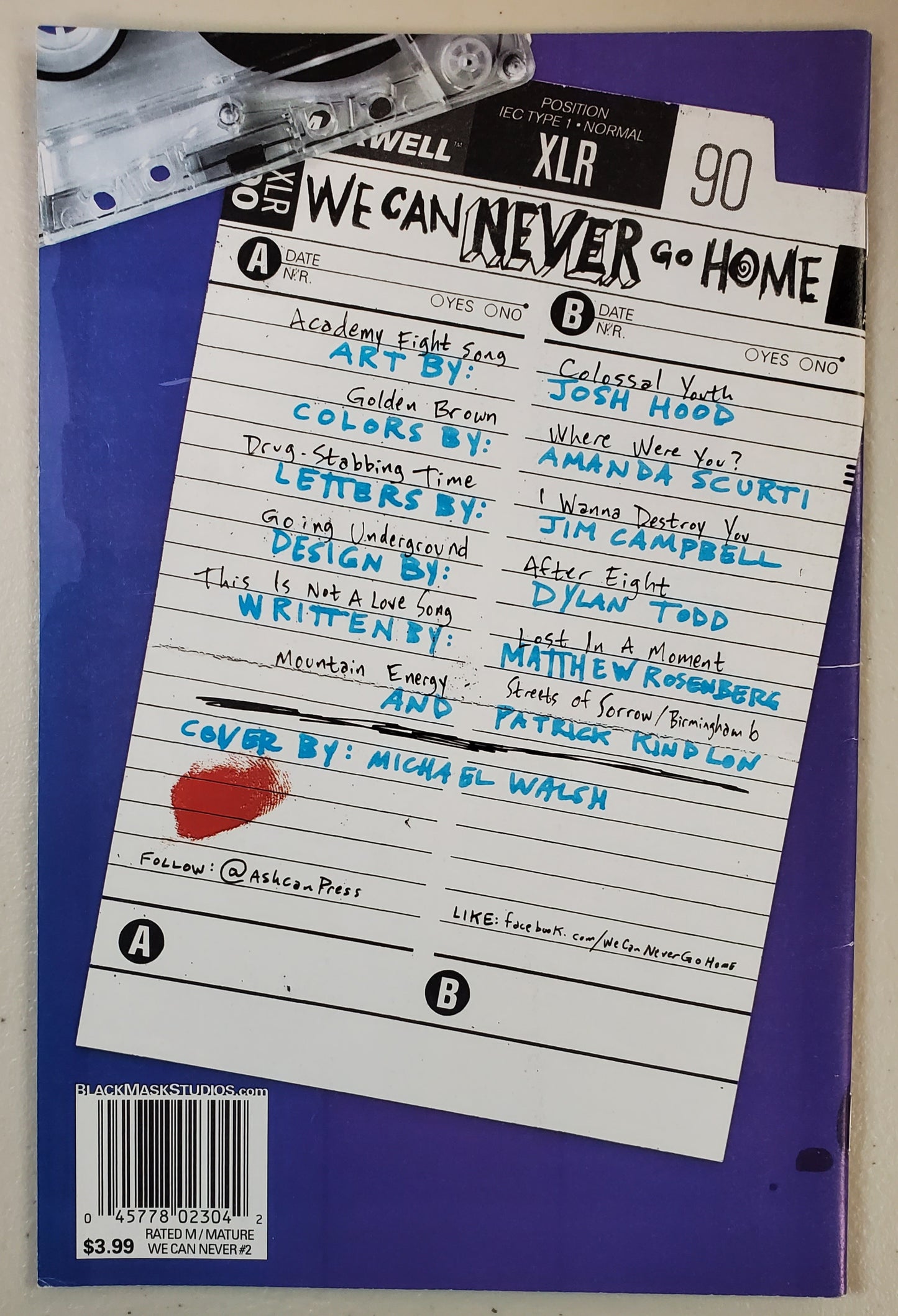 WE CAN NEVER GO HOME #2 2015  BLACK MASK COMICS   