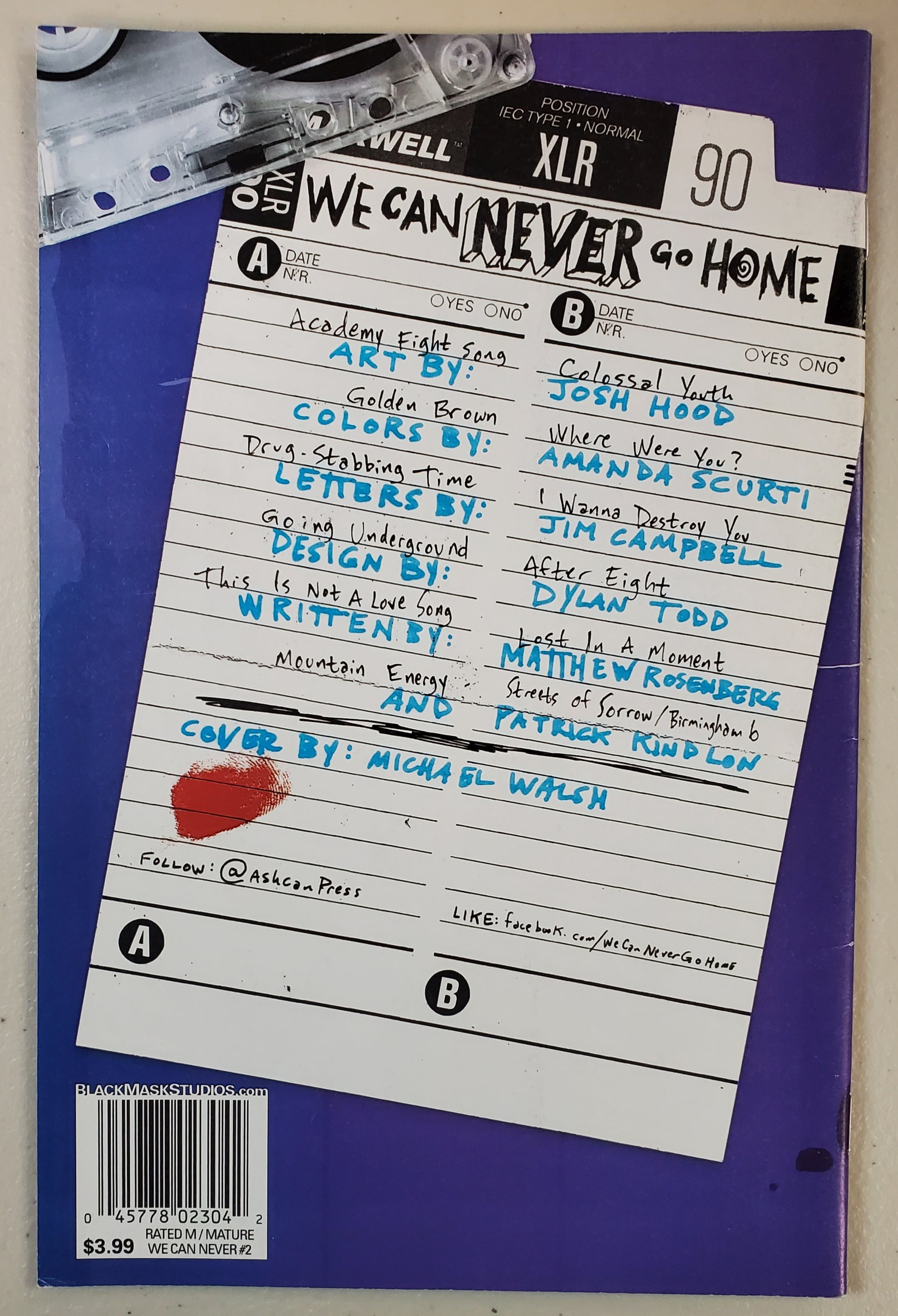 WE CAN NEVER GO HOME #2 2015  BLACK MASK COMICS   