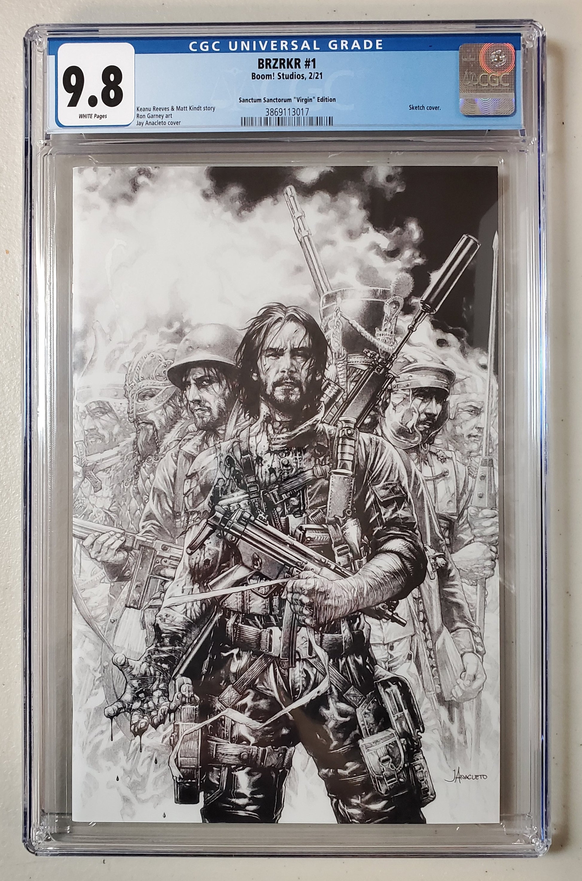 9.8 CGC BRZRKR #1 ANACLETO VIRGIN VARIANT [3869113017] CGC CGC   