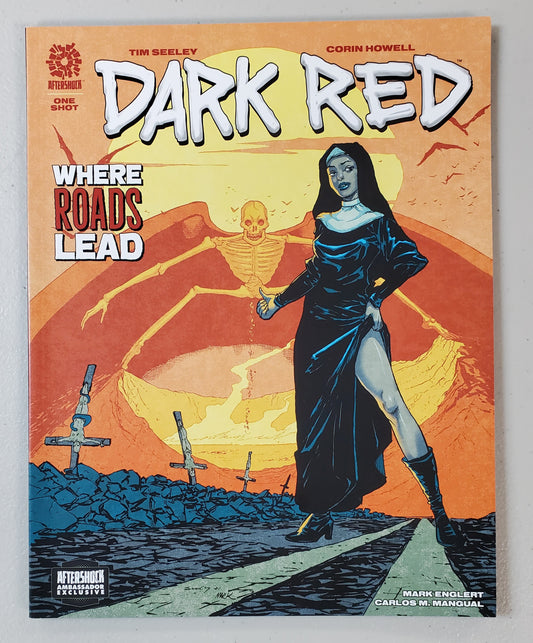 DARK RED WHERE ROADS LEAD #1 AFTERSHOCK AMBASSADOR EXCLUSIVE VARIANT 2021  AFTERSHOCK COMICS   