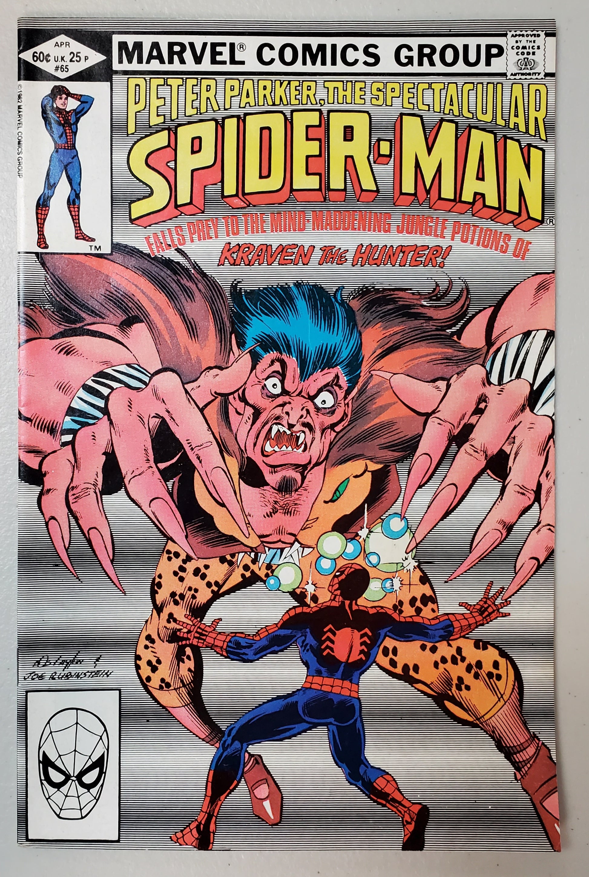 SPECTACULAR SPIDER-MAN #65 (2ND APP CALYPSO) 1982  MARVEL COMICS   