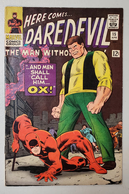 DAREDEVIL #15 (DEATH OF OX) 1966 comic books MARVEL COMICS   