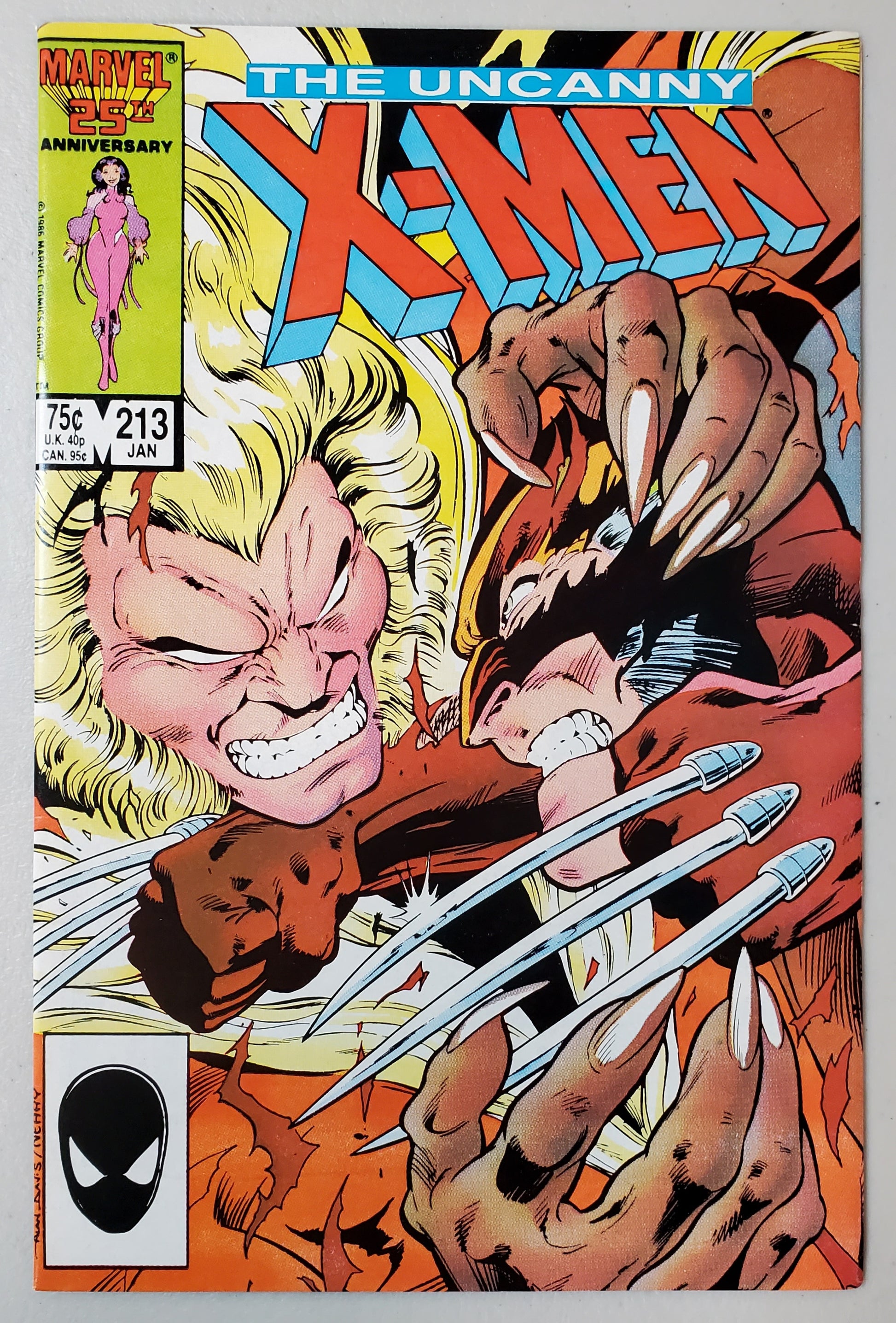 UNCANNY X-MEN #213 (CAMEO MR SINISTER.  PSYLOCKE JOINS X-MEN) 1986 [SD02] X-Men MARVEL COMICS   