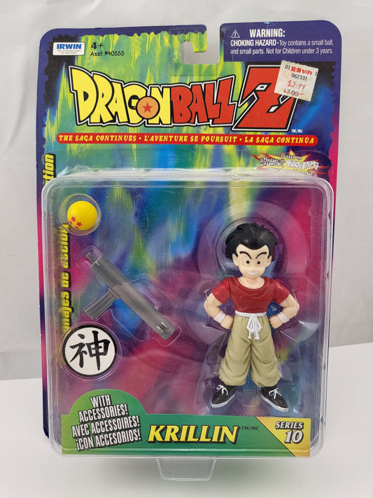 Dragon Ball Z Krillin Action Figure Series 10 Irwin 1999 Funimation MOC