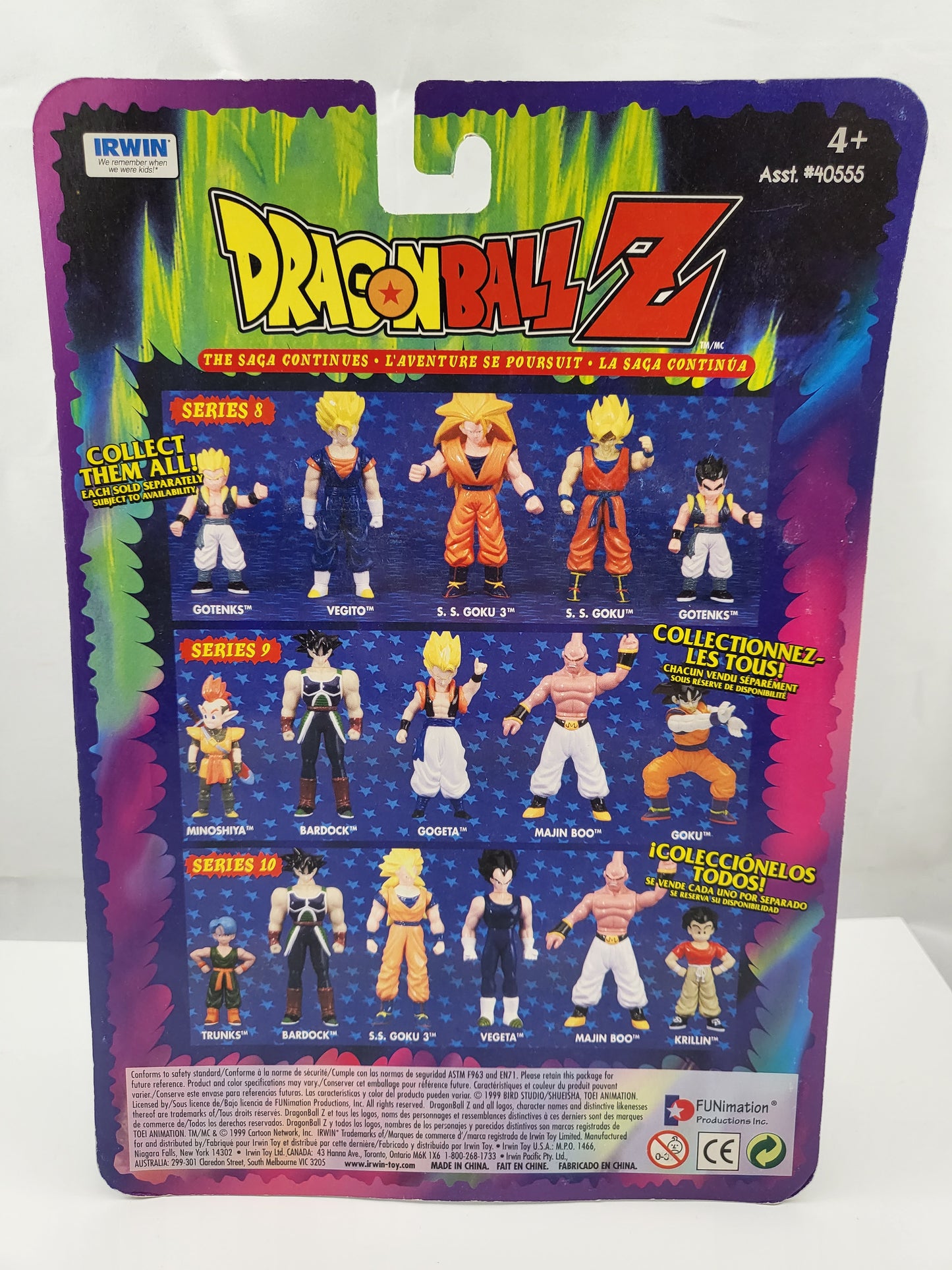 Dragon Ball Z Krillin Action Figure Series 10 Irwin 1999 Funimation MOC