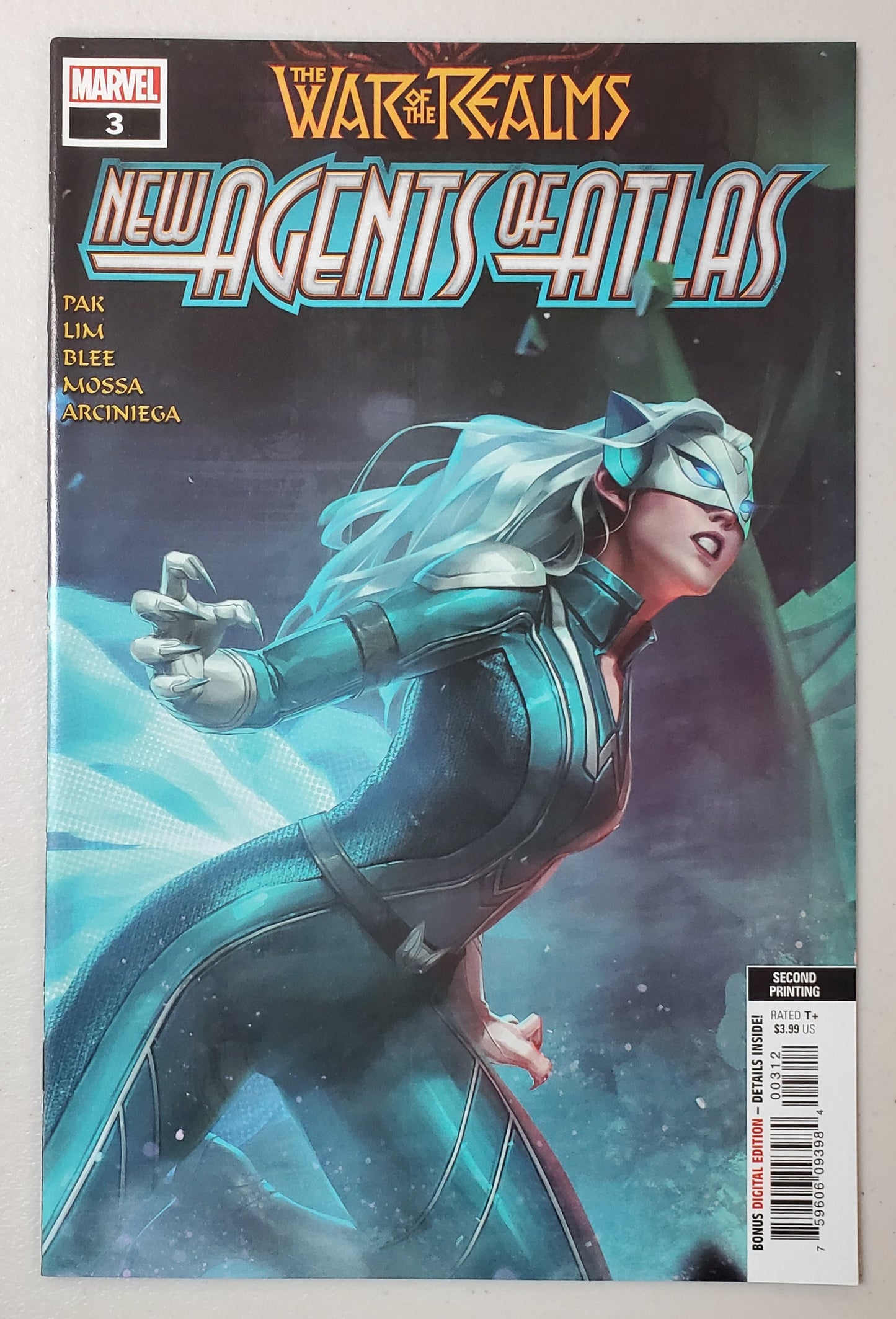 WAR OF REALMS NEW AGENTS OF ATLAS #3 (OF 4) 2ND PRINT GANG HYU VARIANT 2019 comic book MARVEL COMICS   