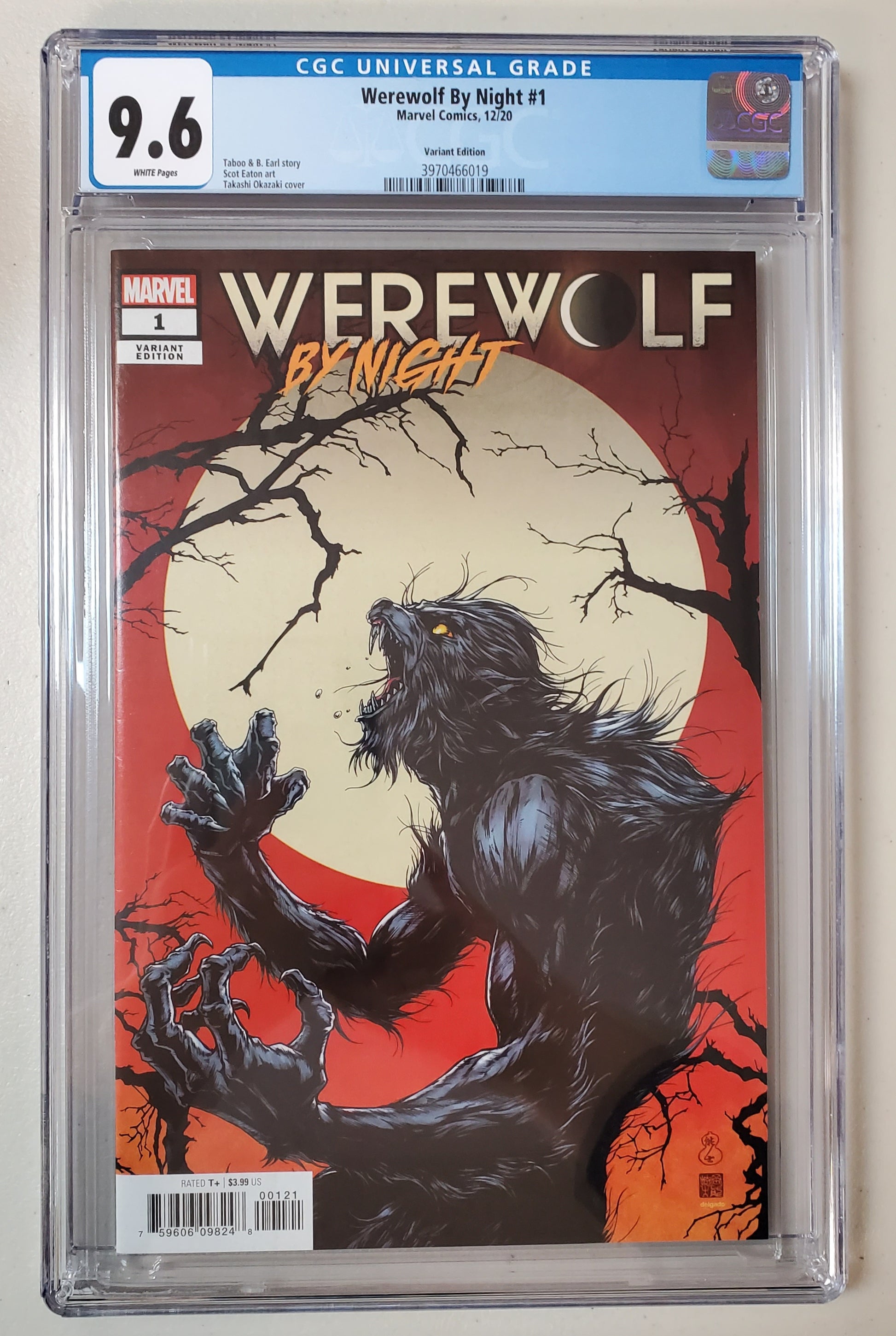 9.6 CGC WEREWOLF BY NIGHT #1 1:50 OKAZAKI VARIANT 2020 [3970466019] CGC CGC   