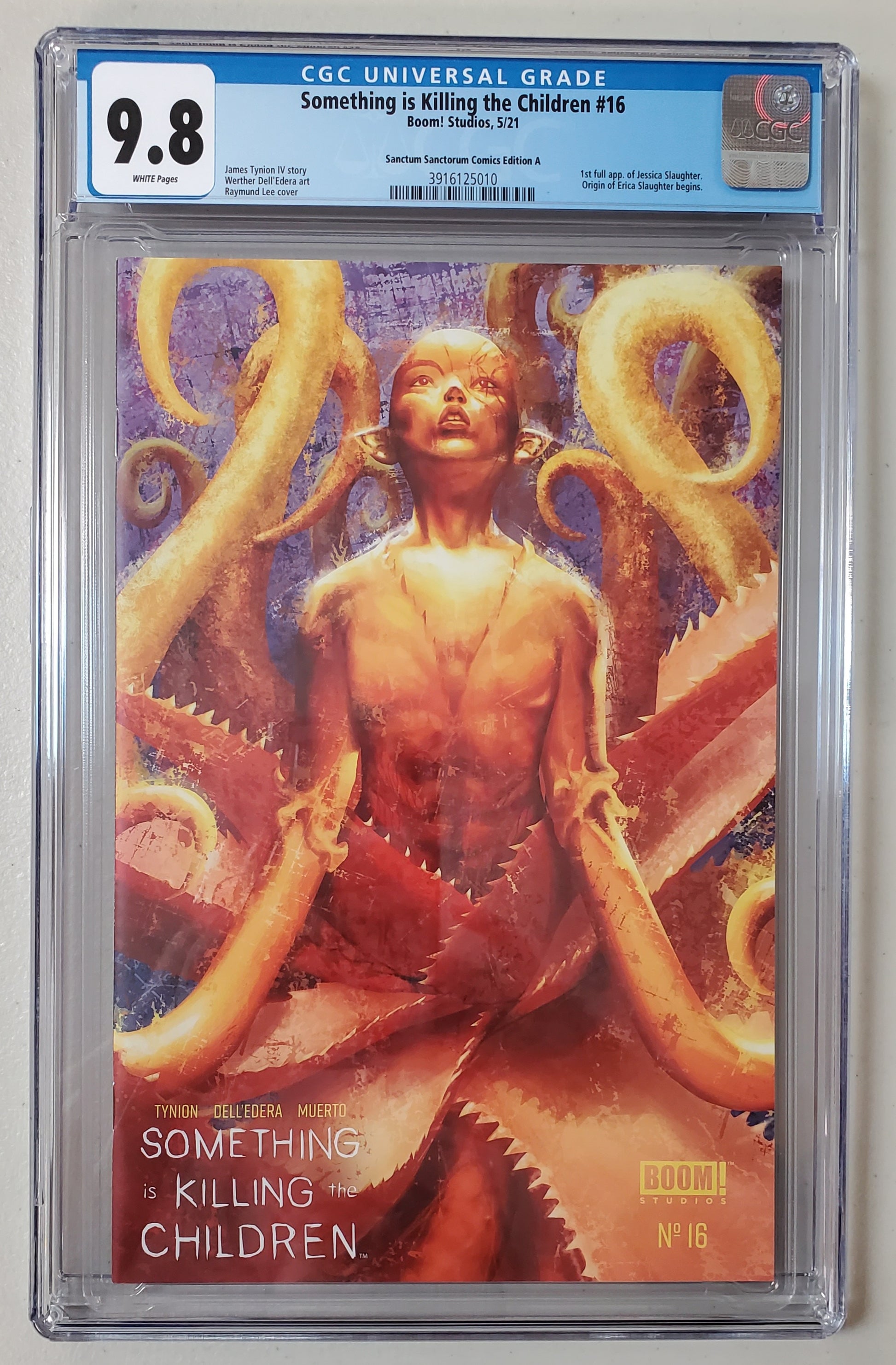 9.8 CGC SOMETHING IS KILLING THE CHILDREN #16 RAYMUND LEE MONSTER VARIANT [3916125010] Something is Killing the Children MARVEL COMICS   