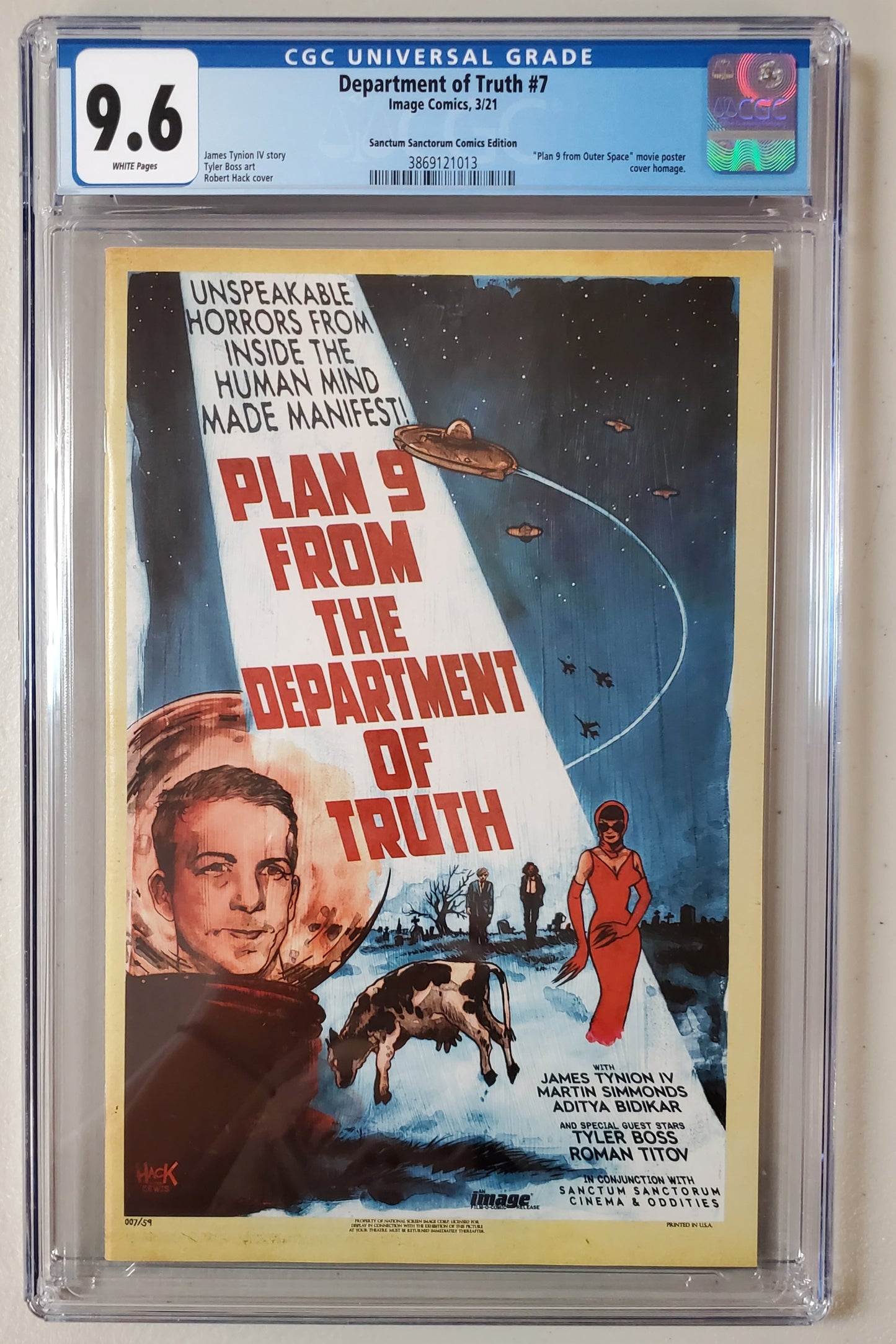9.6 CGC DEPARTMENT OF TRUTH #7 SSCO HACK HOMAGE VARIANT [3869121013]