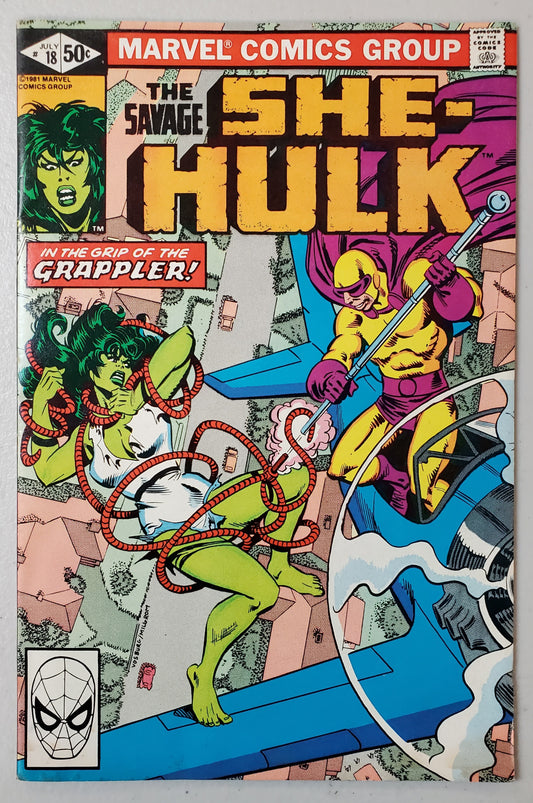 SAVAGE SHE-HULK #18 (1ST APP GRAPPLER) 1981  MARVEL COMICS   