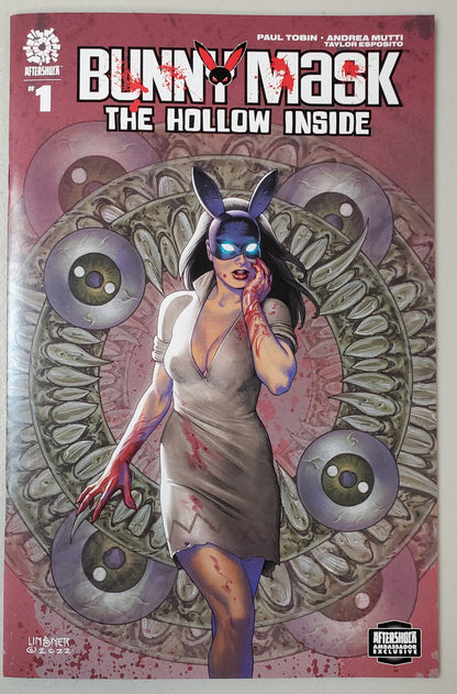 BUNNY MASK HOLLOW INSIDE #1 LINSNER AFTERSHOCK AMBASSADOR EXCLUSIVE VARIANT 2021 Bunny Mask AFTERSHOCK COMICS