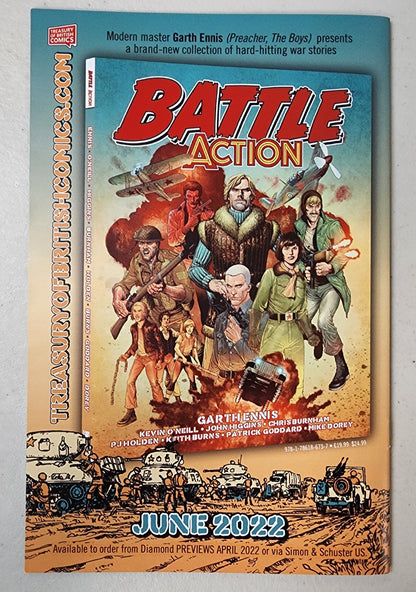 BATTLE ACTION #1 ASHCAN COMICSPRO EXCLUSIVE SIGNED BY GARTH ENNIS 2022