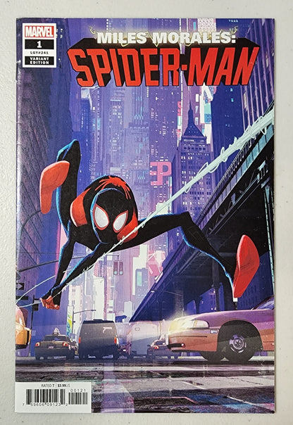 MILES MORALES SPIDER-MAN #1 ANIMATION 1:10 VARIANT 2018 *DMG* comic book MARVEL COMICS   