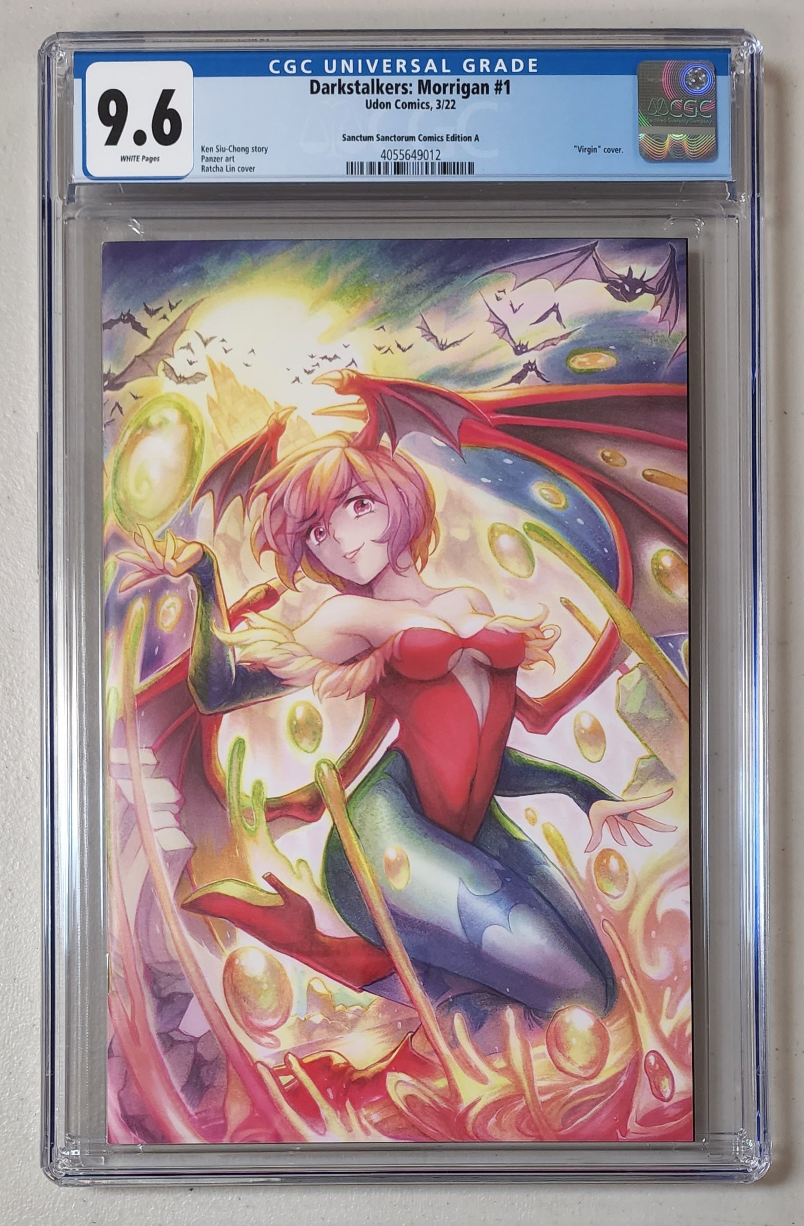 9.6 CGC DARKSTALKERS MORRIGAN #1 RACHTA LIN LILITH VIRGIN VARIANT [4055649012] comic book UDON ENTERTAINMENT INC   