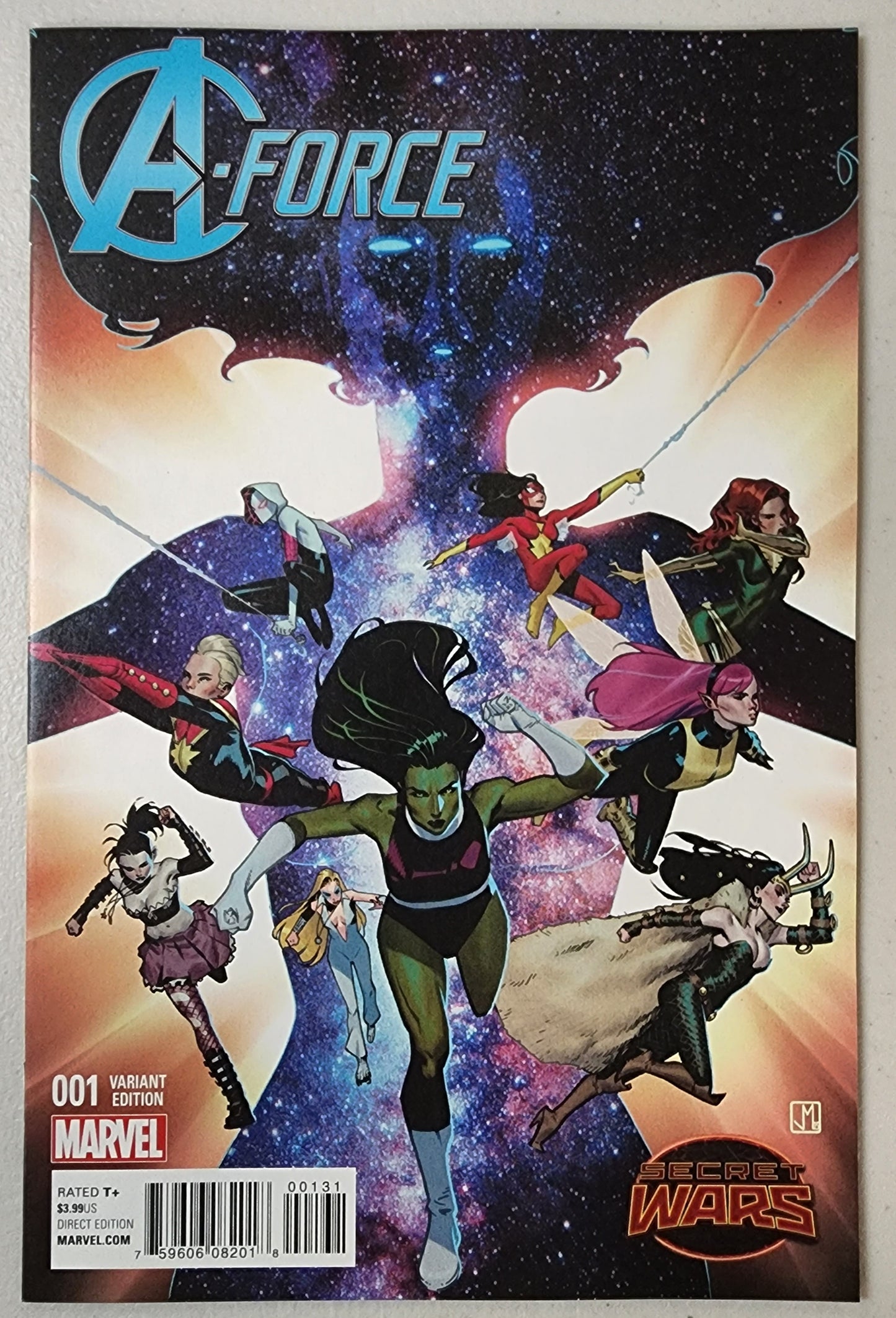 A-FORCE #1 2015 JORGE MOLINA 1:25 VARIANT 1st SINGULARITY comic book MARVEL COMICS   
