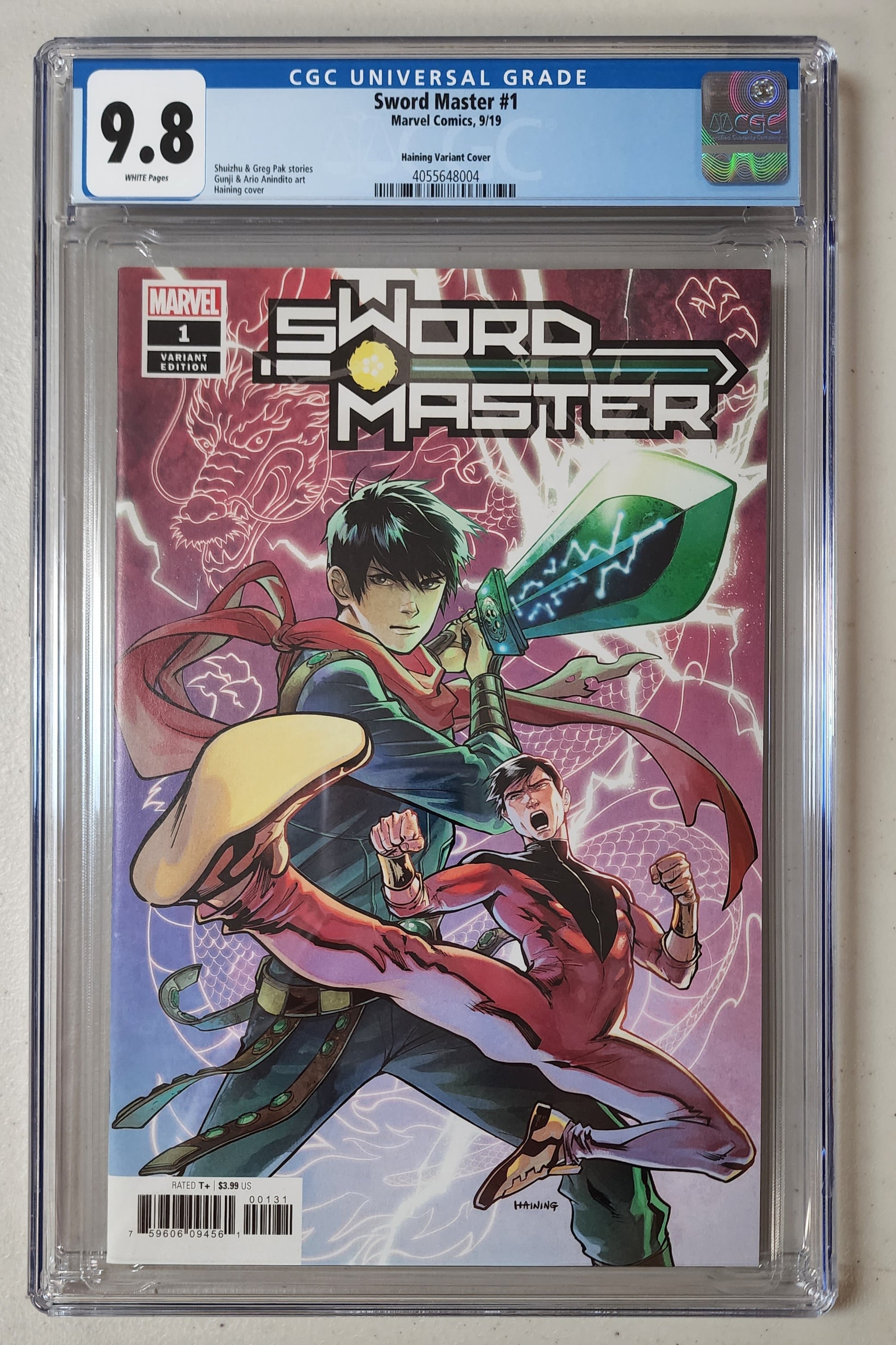 9.8 CGC SWORD MASTER #1 HAINING 1:50 VARIANT [4055648004] comic book MARVEL COMICS   