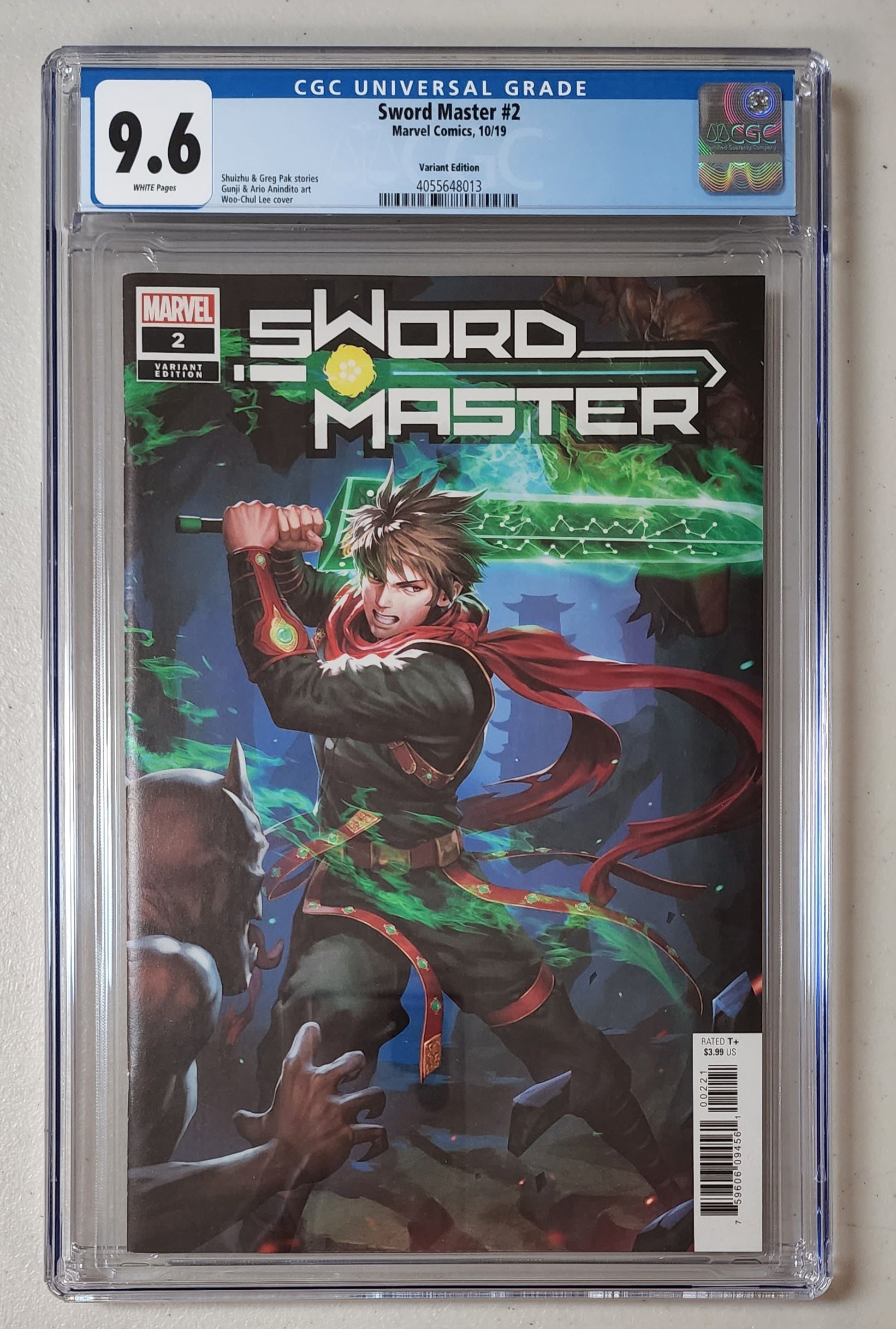 9.6 CGC SWORD MASTER #2 WOO-CHUL LEE 1:25 VARIANT (1ST APP JI SHUANGSHUANG) 2019 [4055648013] comic book MARVEL COMICS   