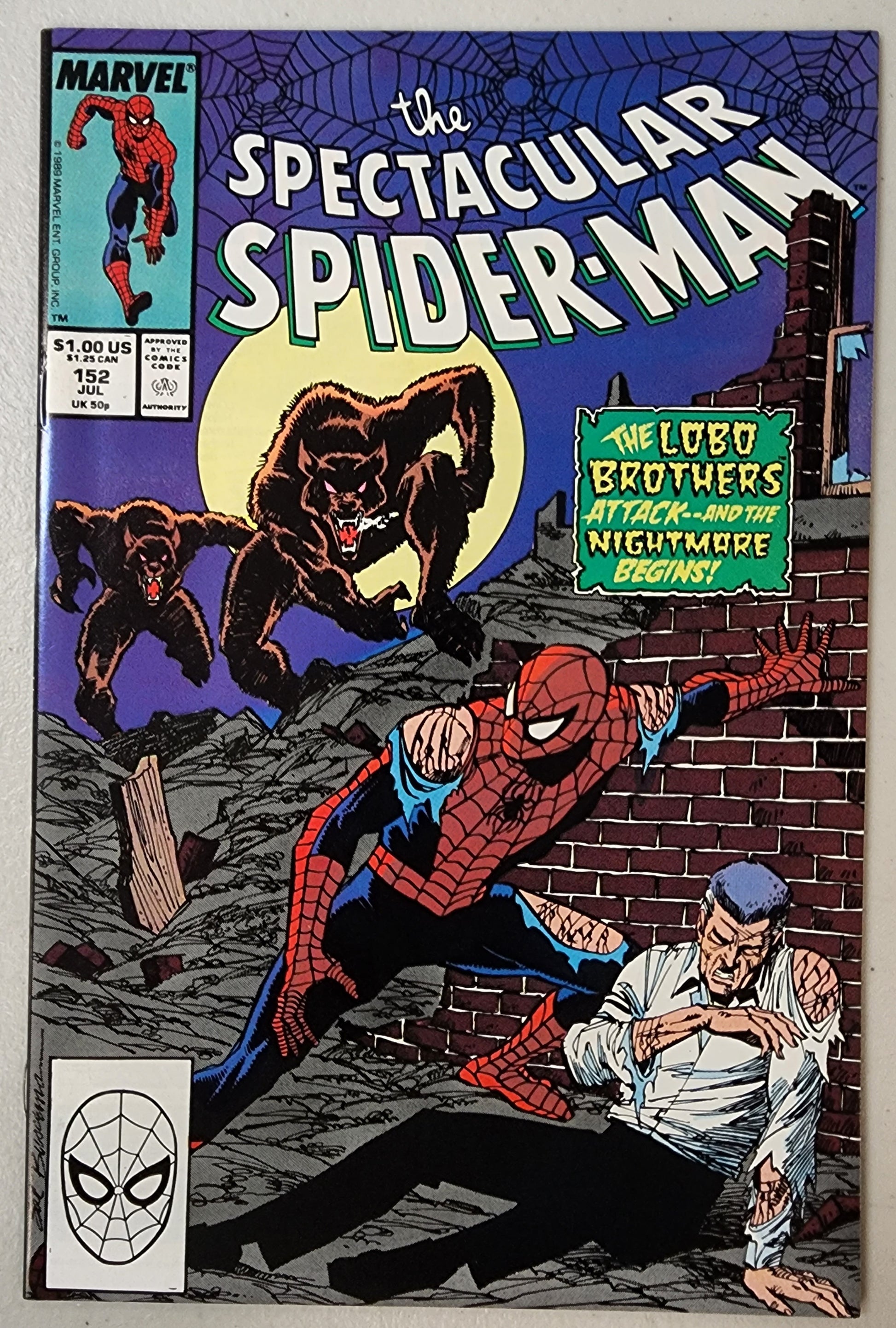 SPECTACULAR SPIDER-MAN #152 1989 COMIC BOOK MARVEL COMICS   