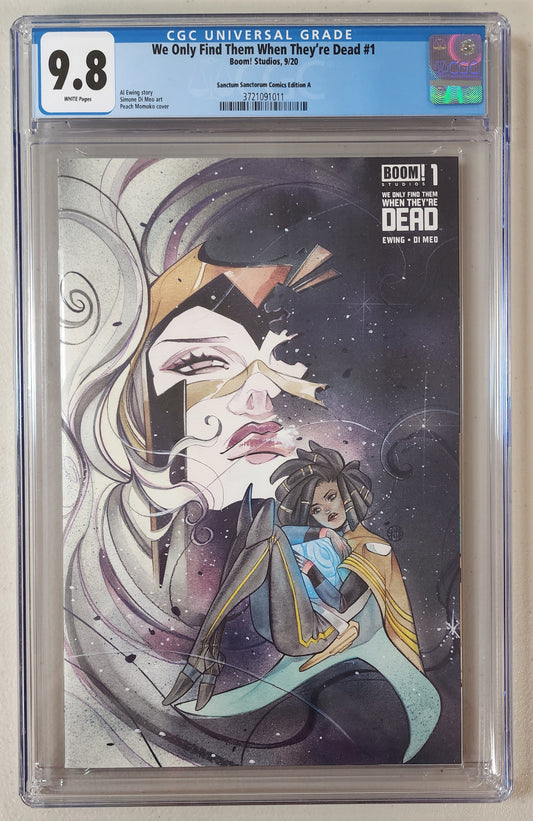 9.8 CGC WE ONLY FIND THEM WHEN THEYRE DEAD #1 SSCO PEACH MOMOKO GLOW IN THE DARK VARIANT [3721091011] COMIC BOOK BOOM! STUDIOS   