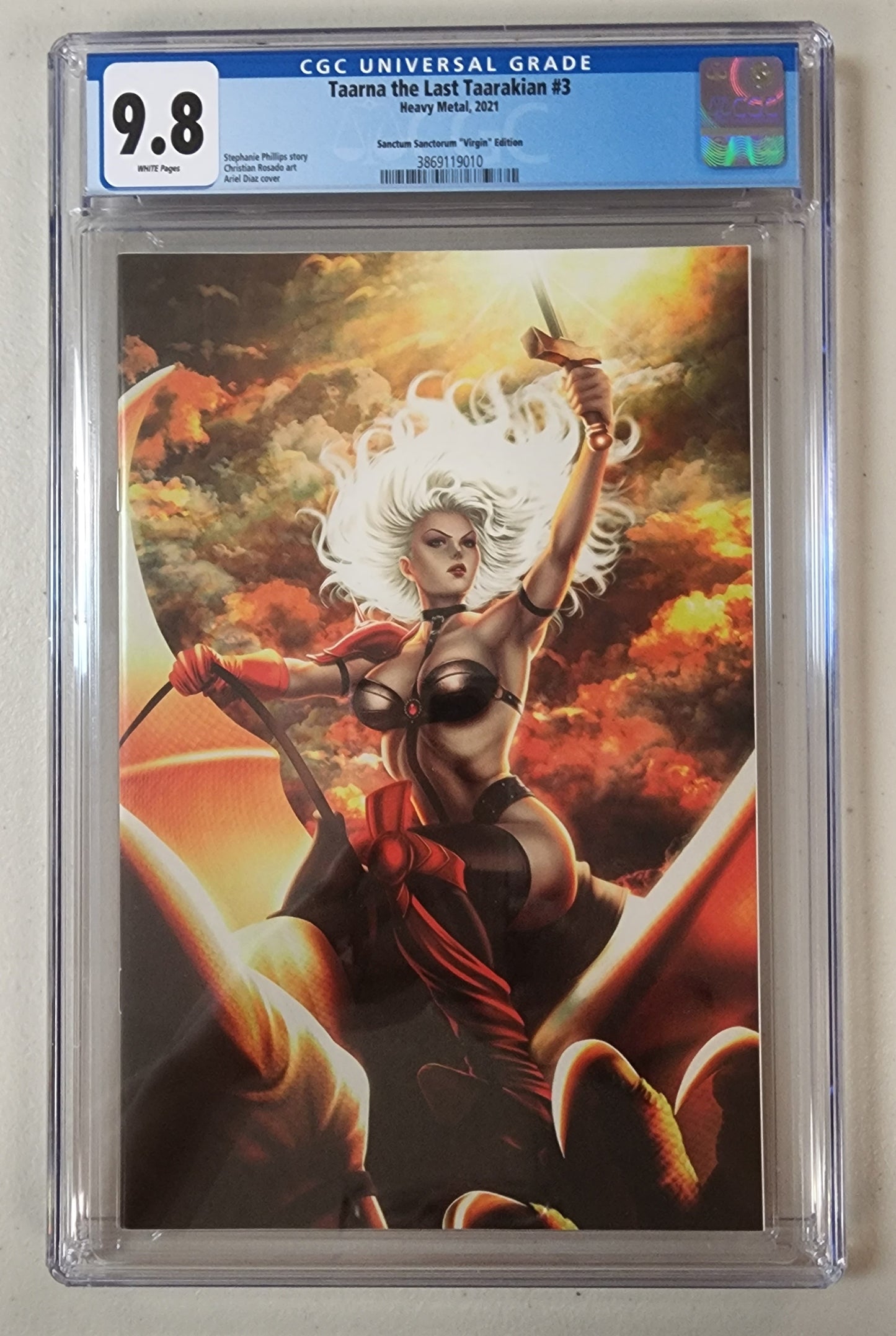 9.8 CGC TAARNA #3 ARIEL DIAZ VIRGIN VARIANT [3869119010] comic book HEAVY METAL MAGAZINE   