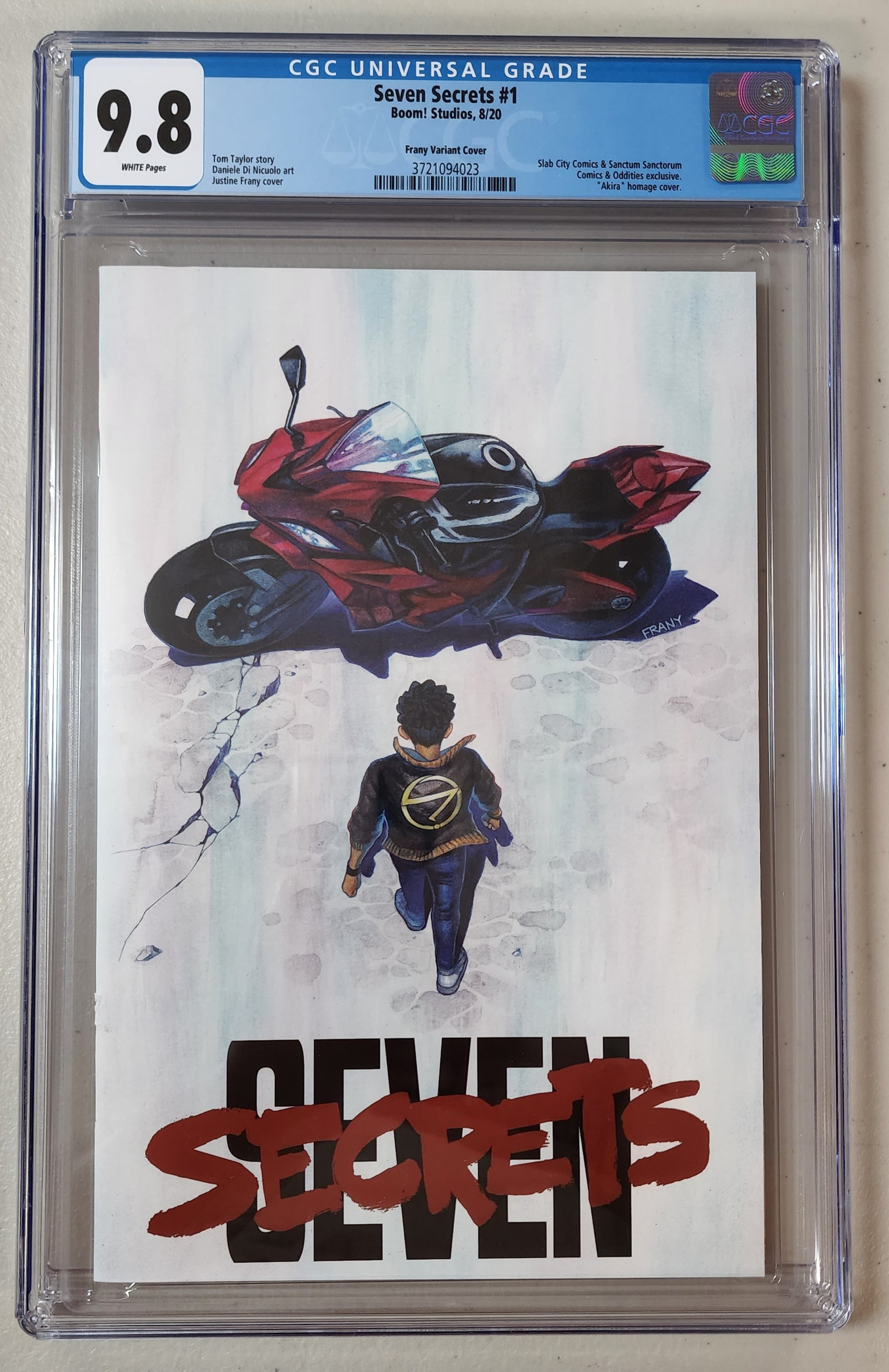 9.8 CGC SEVEN SECRETS #1 FRANY AKIRA HOMAGE FOIL TRADE DRESS VARIANT [3721094023] comic book BOOM! STUDIOS   