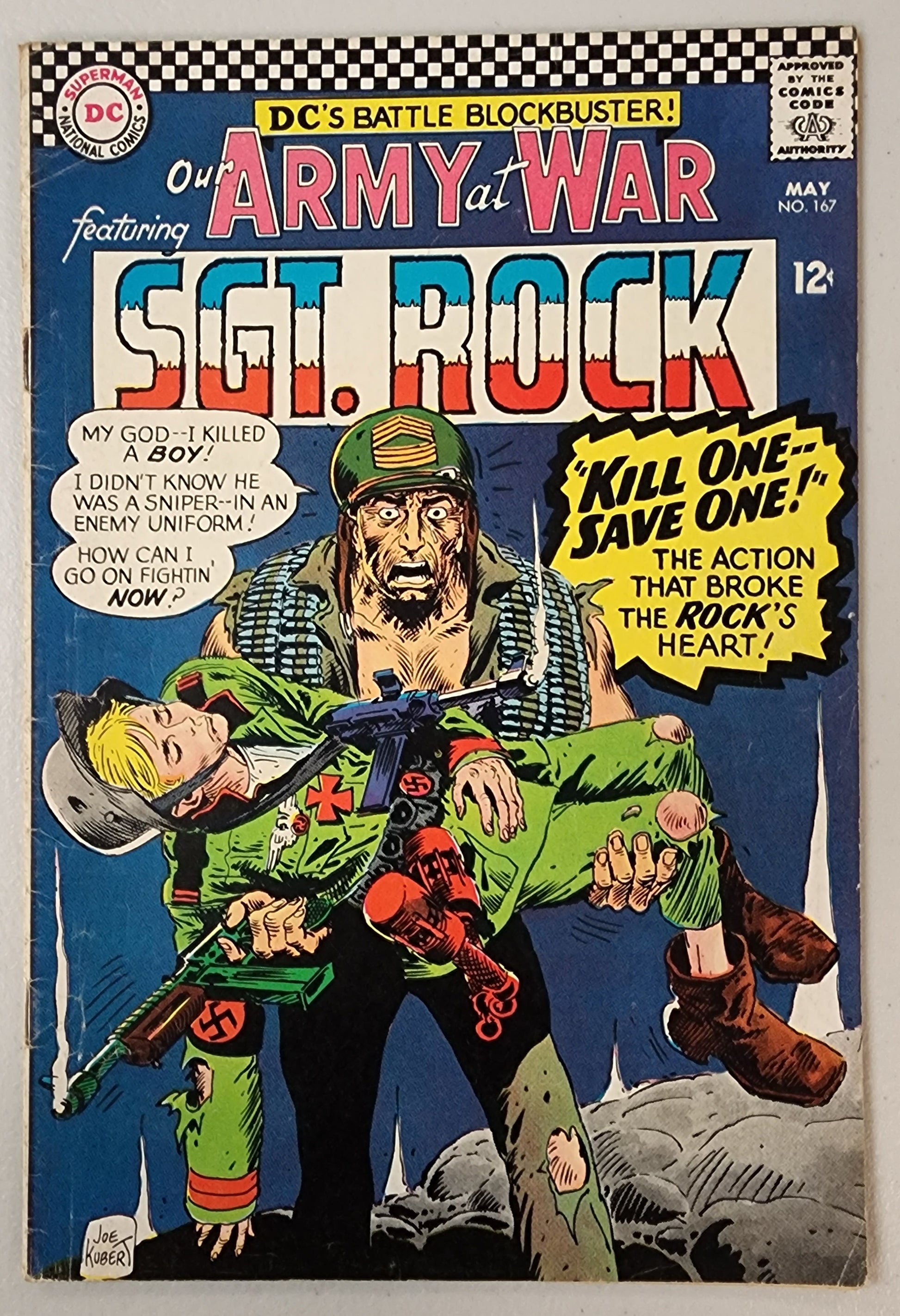 OUR ARMY AT WAR #167 SGT ROCK 1967 comic book DC COMICS   