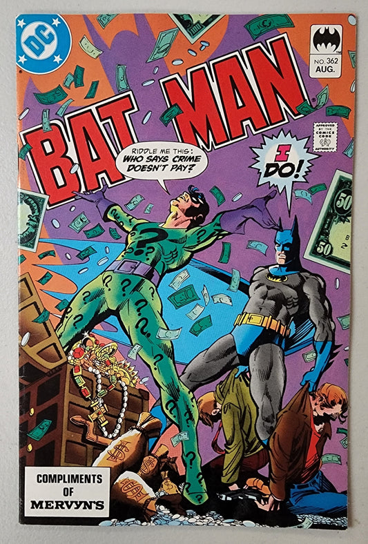 BATMAN #362 MERVYNS PROMO REPRINT 1989