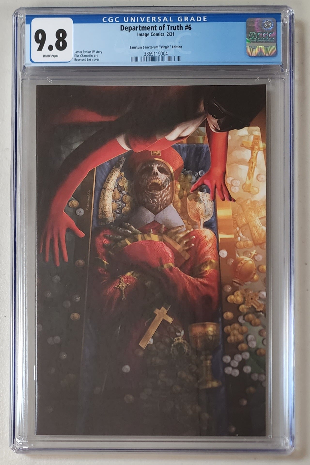 9.8 CGC DEPARTMENT OF TRUTH #6 RAYMUND LEE VIRGIN VARIANT [391611004] Department of Truth IMAGE COMICS   