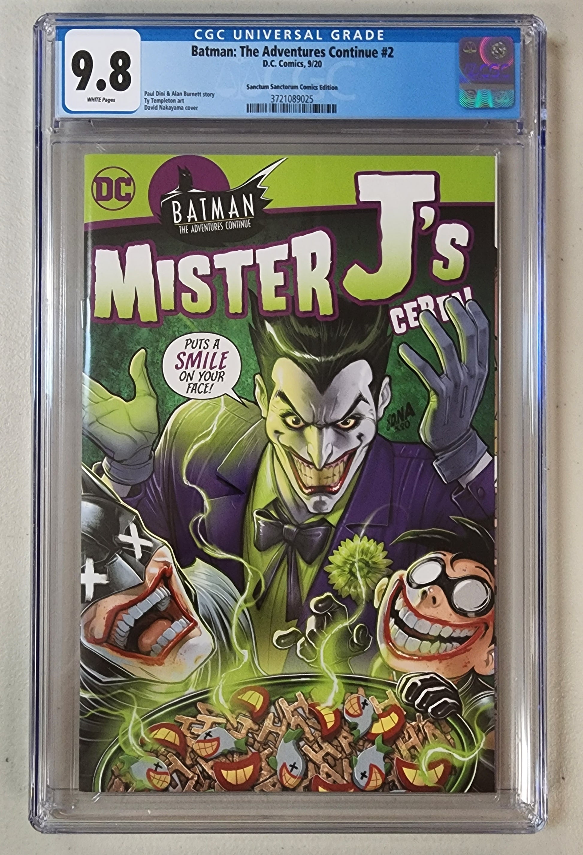 9.8 CGC BATMAN THE ADVENTURES CONTINUE #2 (OF 6) SSCO DAVID NAKAYAMA VARIANT 2020 [3721089025] comic DC COMICS   