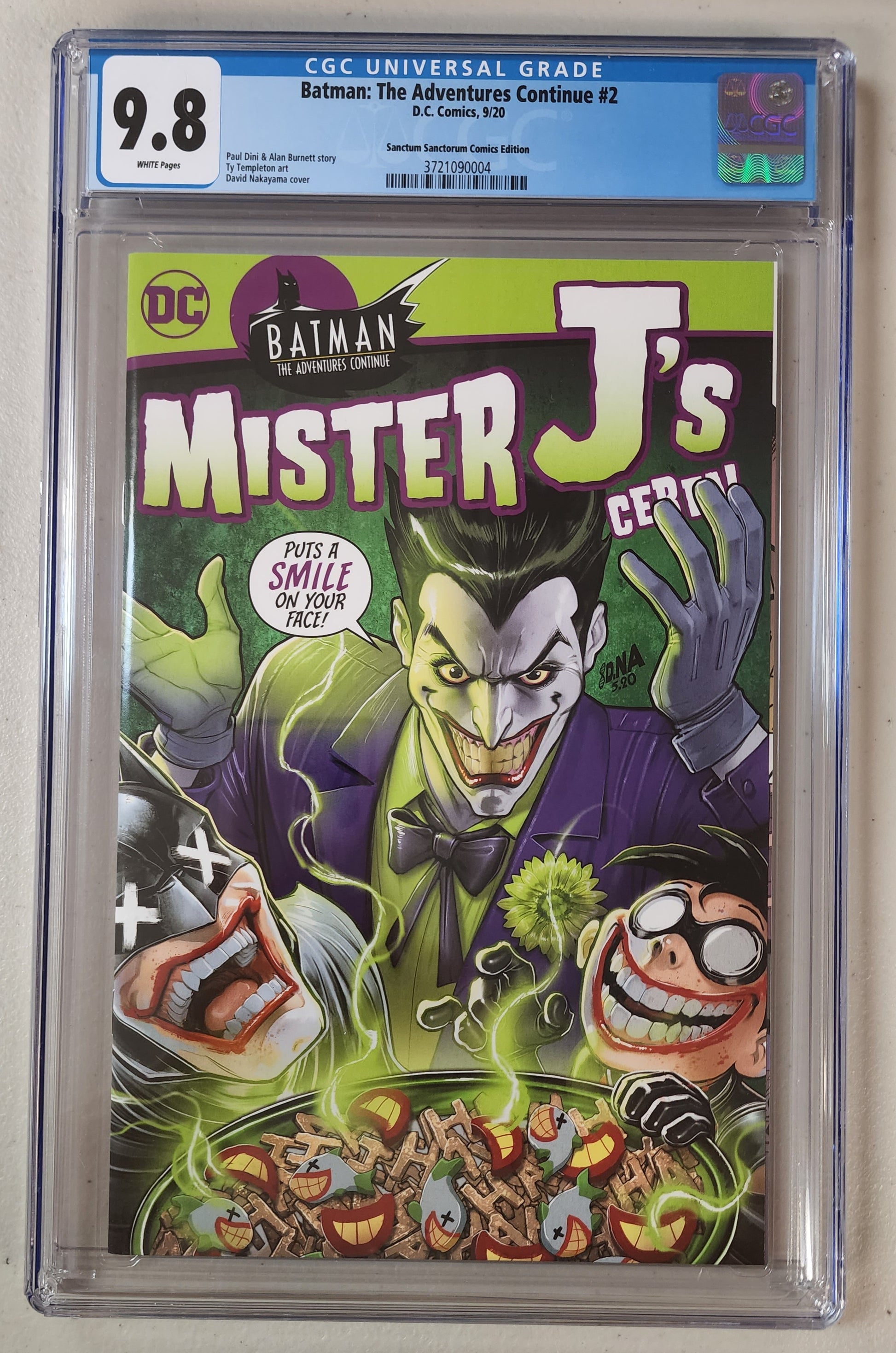 9.8 CGC BATMAN THE ADVENTURES CONTINUE #2 (OF 6) SSCO DAVID NAKAYAMA VARIANT 2020 [3721090004] comic DC COMICS   