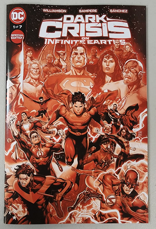 DARK CRISIS ON INFINITE EARTHS #1 SDCC 2022 SPECIAL EDITION SAMPERE VARIANT 2022 Dark Crisis DC COMICS   