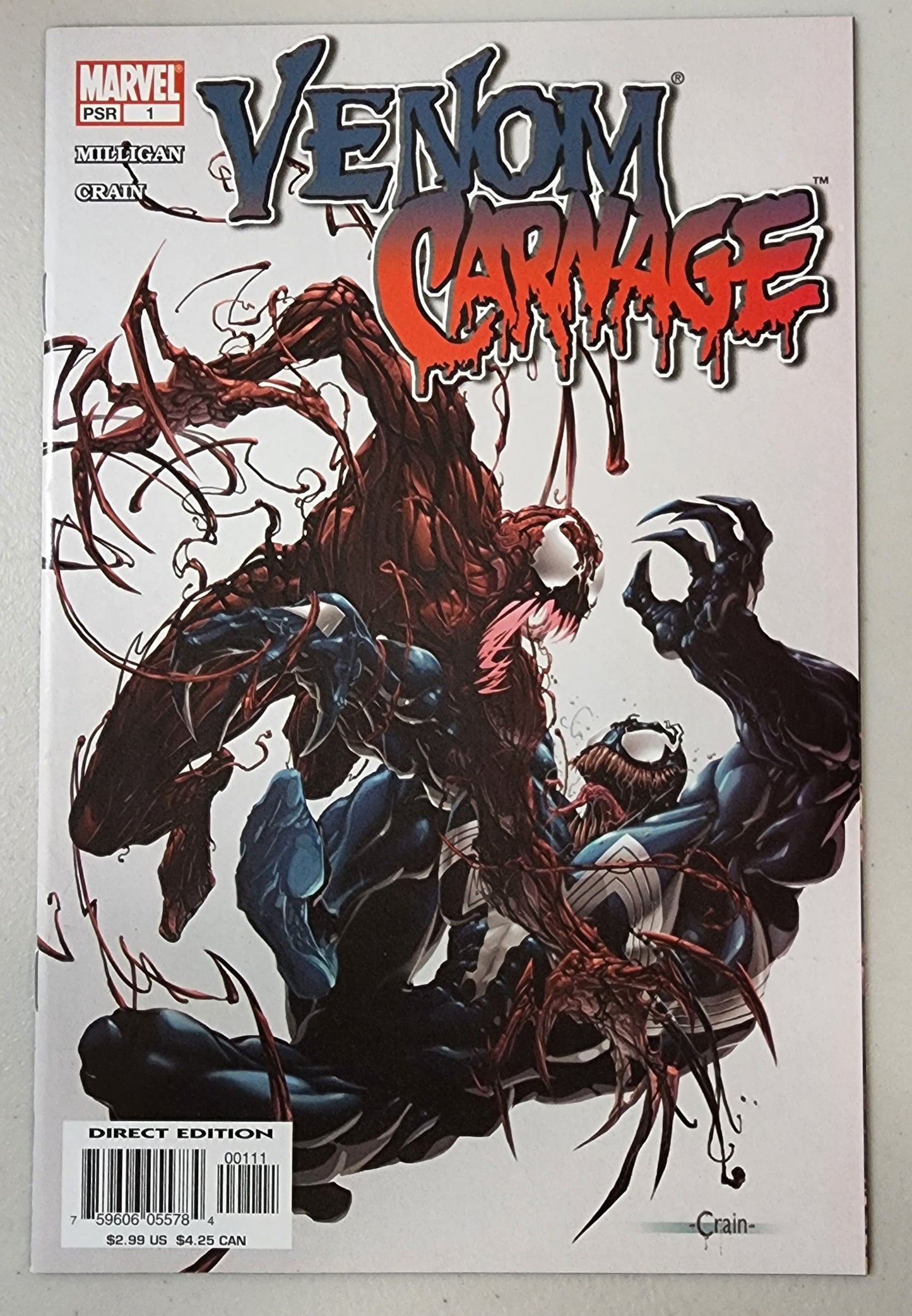 VENOM VS CARNAGE #1 (1ST APP PATRICK MULLIGAN) 2004 comic book MARVEL COMICS   