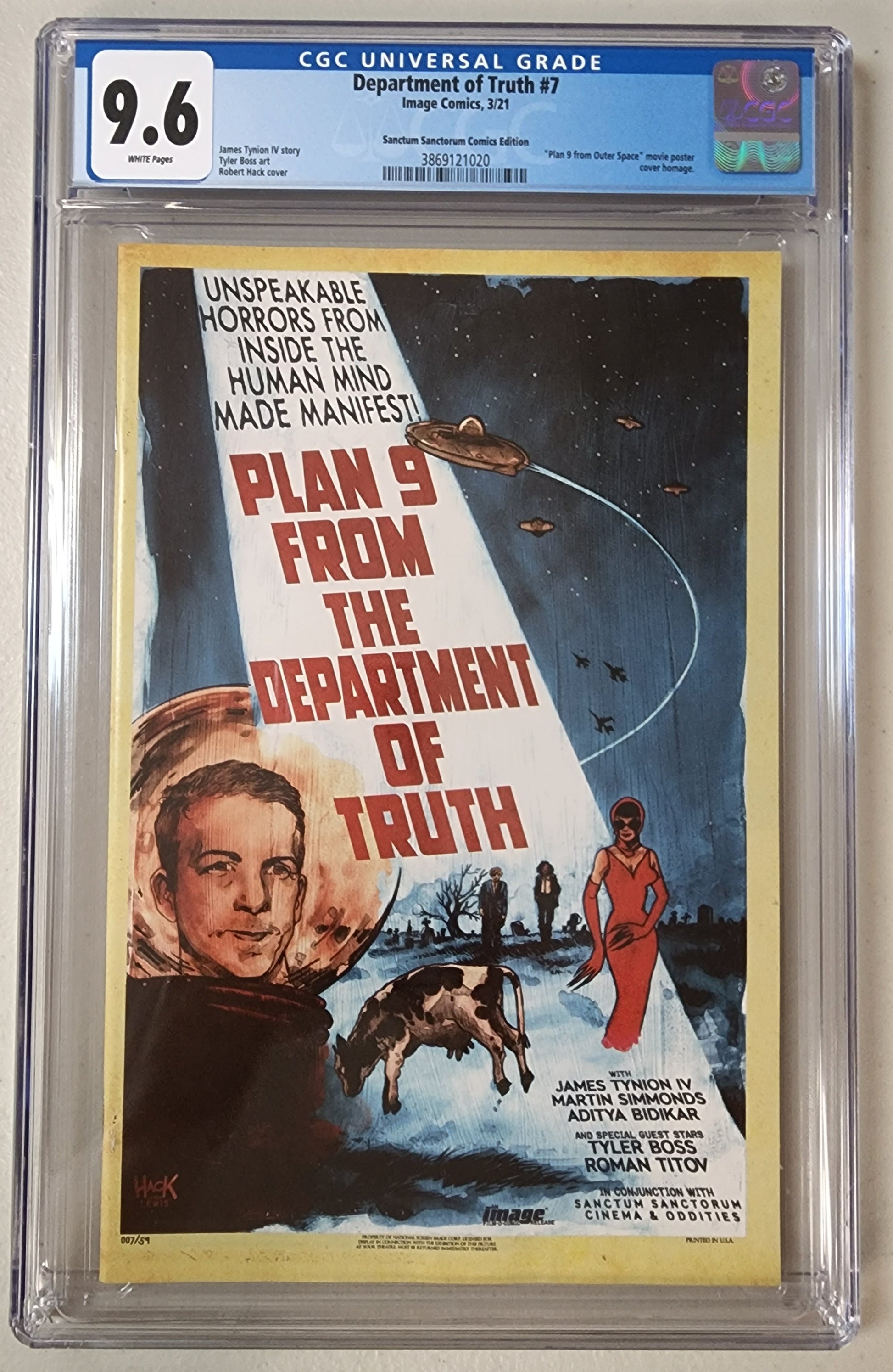 9.6 CGC DEPARTMENT OF TRUTH #7 SSCO HACK HOMAGE VARIANT [3869121020] Department of Truth IMAGE COMICS   