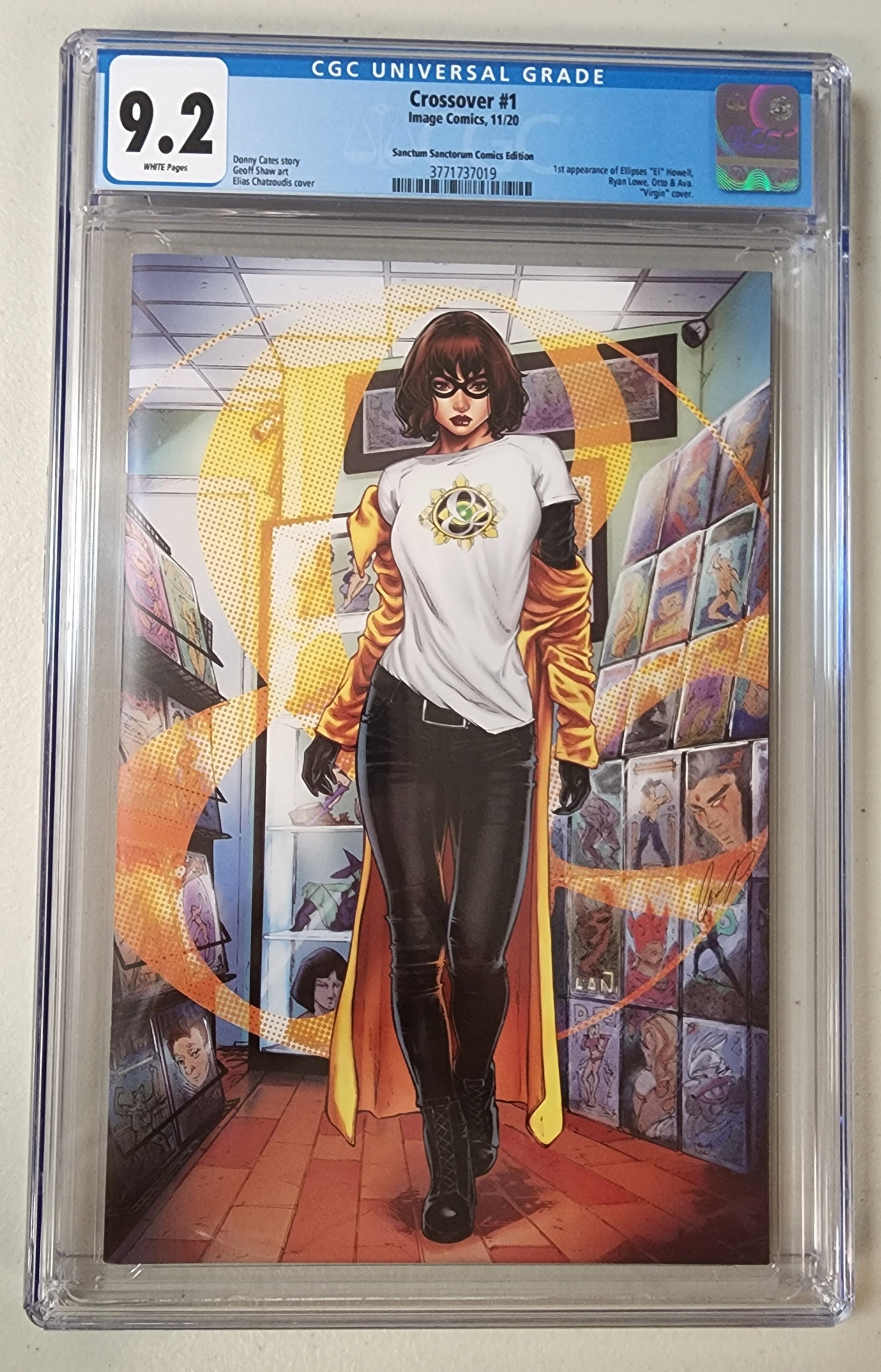 9.2 CGC CROSSOVER #1 CHATZOUDIS VIRGIN VARIANT [3771737019] comic book IMAGE COMICS   