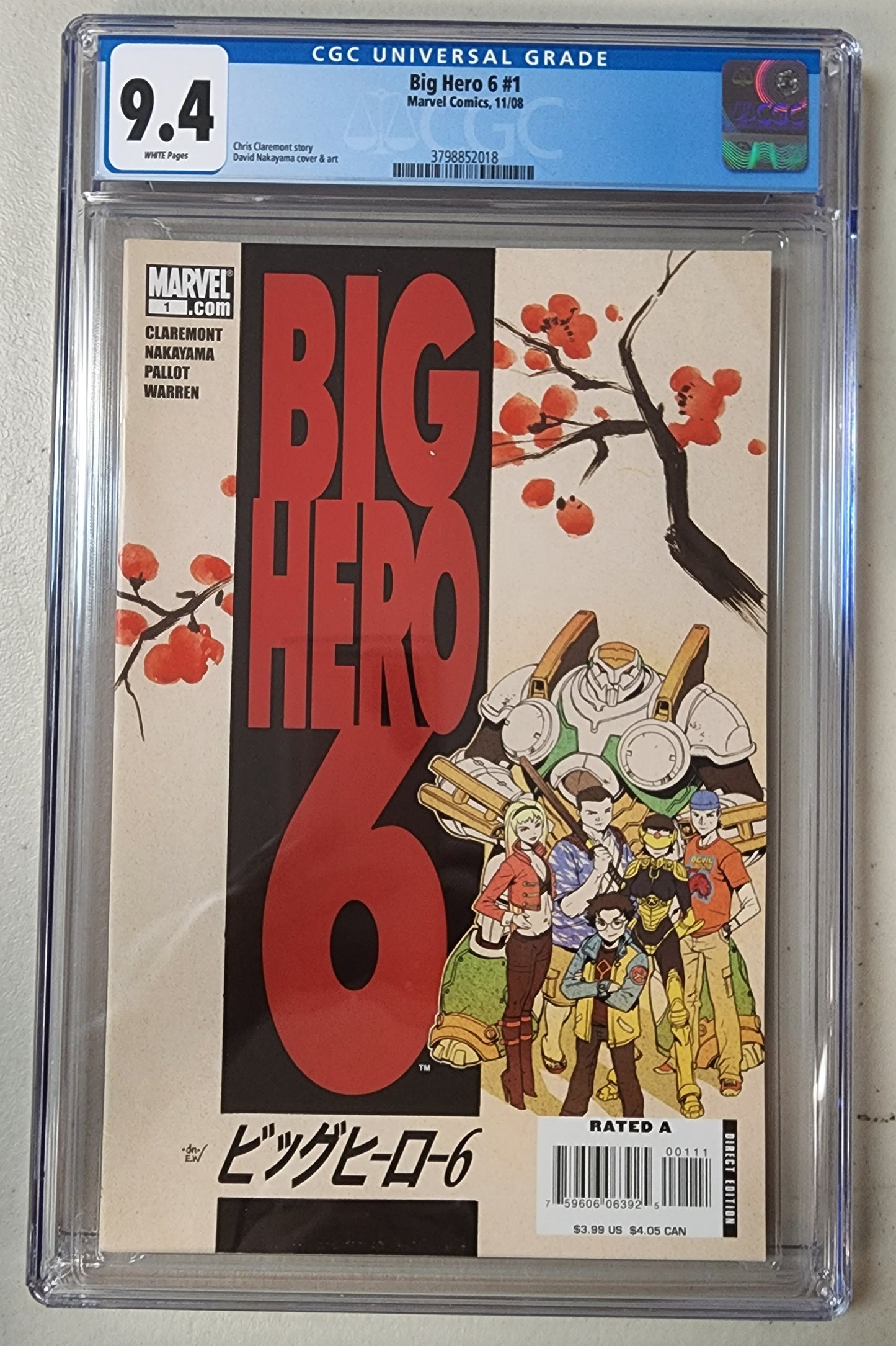 9.4 CGC BIG HERO 6 #1 2008 [3798852018]