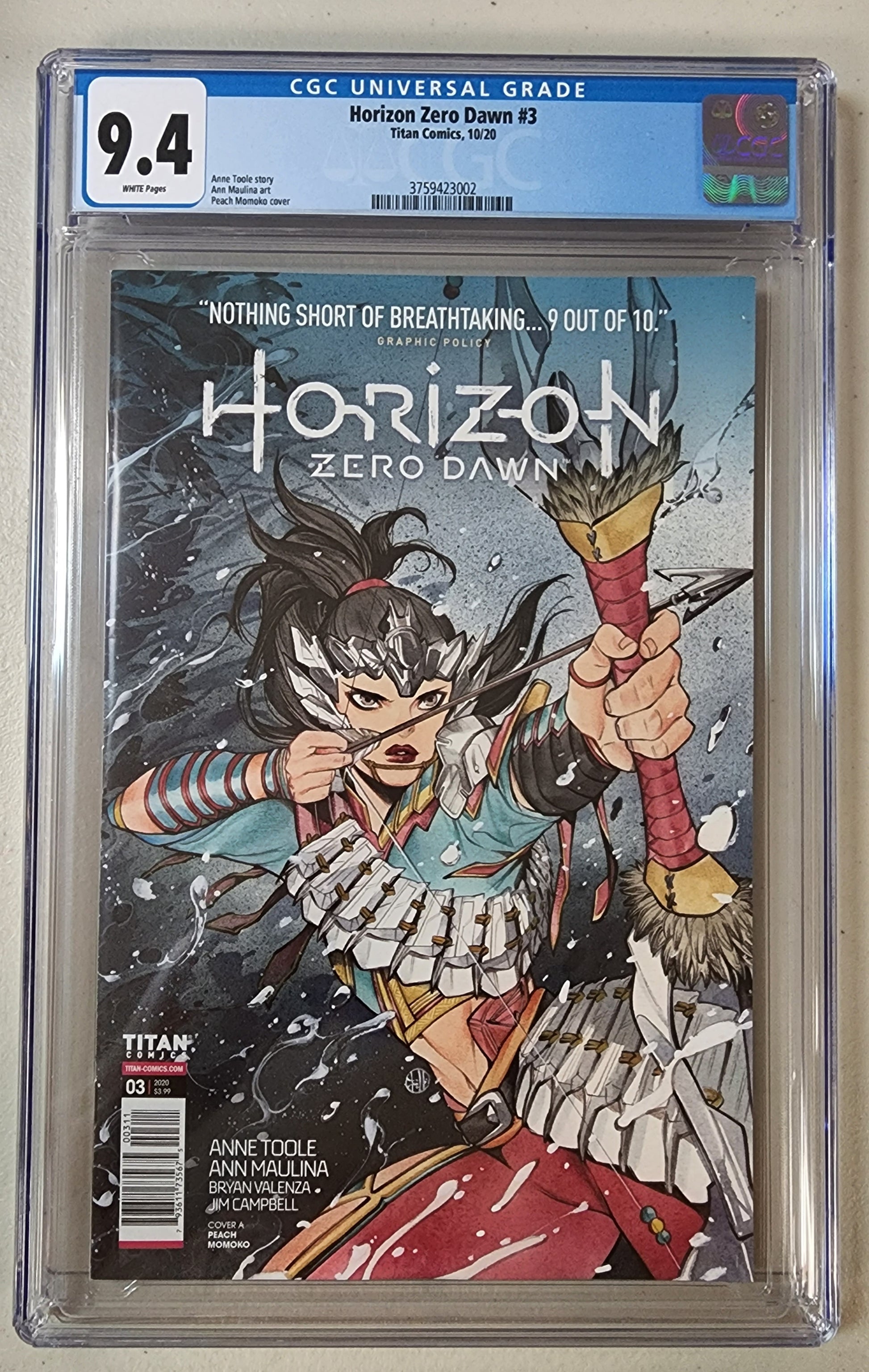 9.4 CGC HORIZON ZERO DAWN #3 MOMOKO VARIANT [3759423002] comic book IMAGE COMICS   