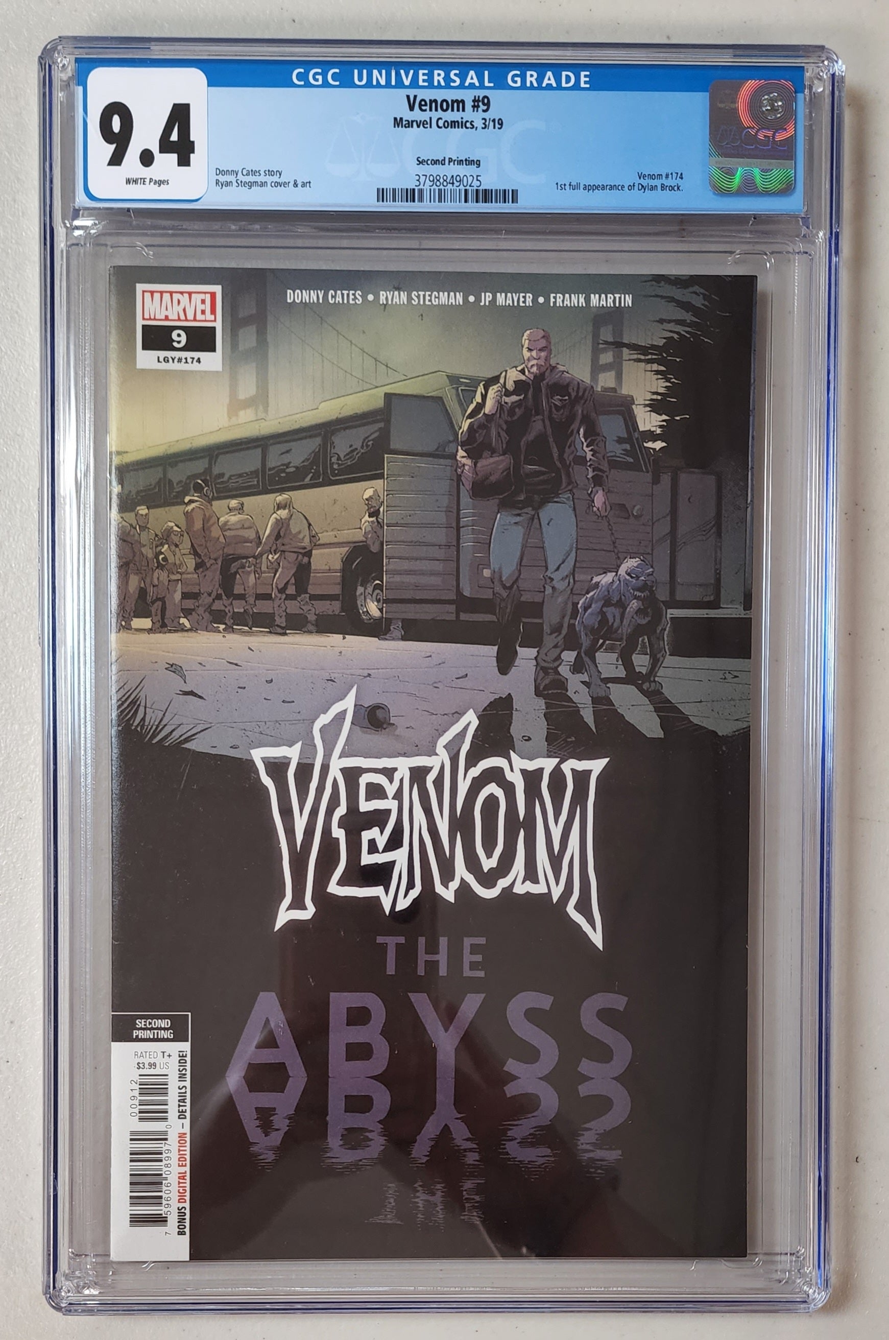 9.4 CGC VENOM #9 2ND PRINT VARIANT (1ST APP DYLAN BROCK) [3798849025] Venom MARVEL COMICS   