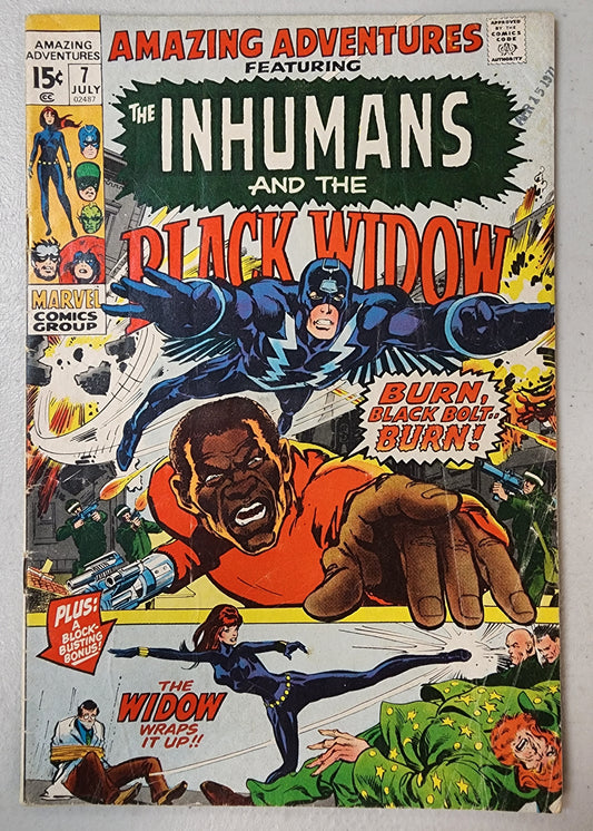 AMAZING ADVENTURES #7 FEATURING INHUMANS AND BLACK WIDOW 1971