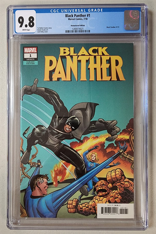 9.8 CGC Black Panther #1 1:500 Remastered Variant Kirby 2018 [1280014021]