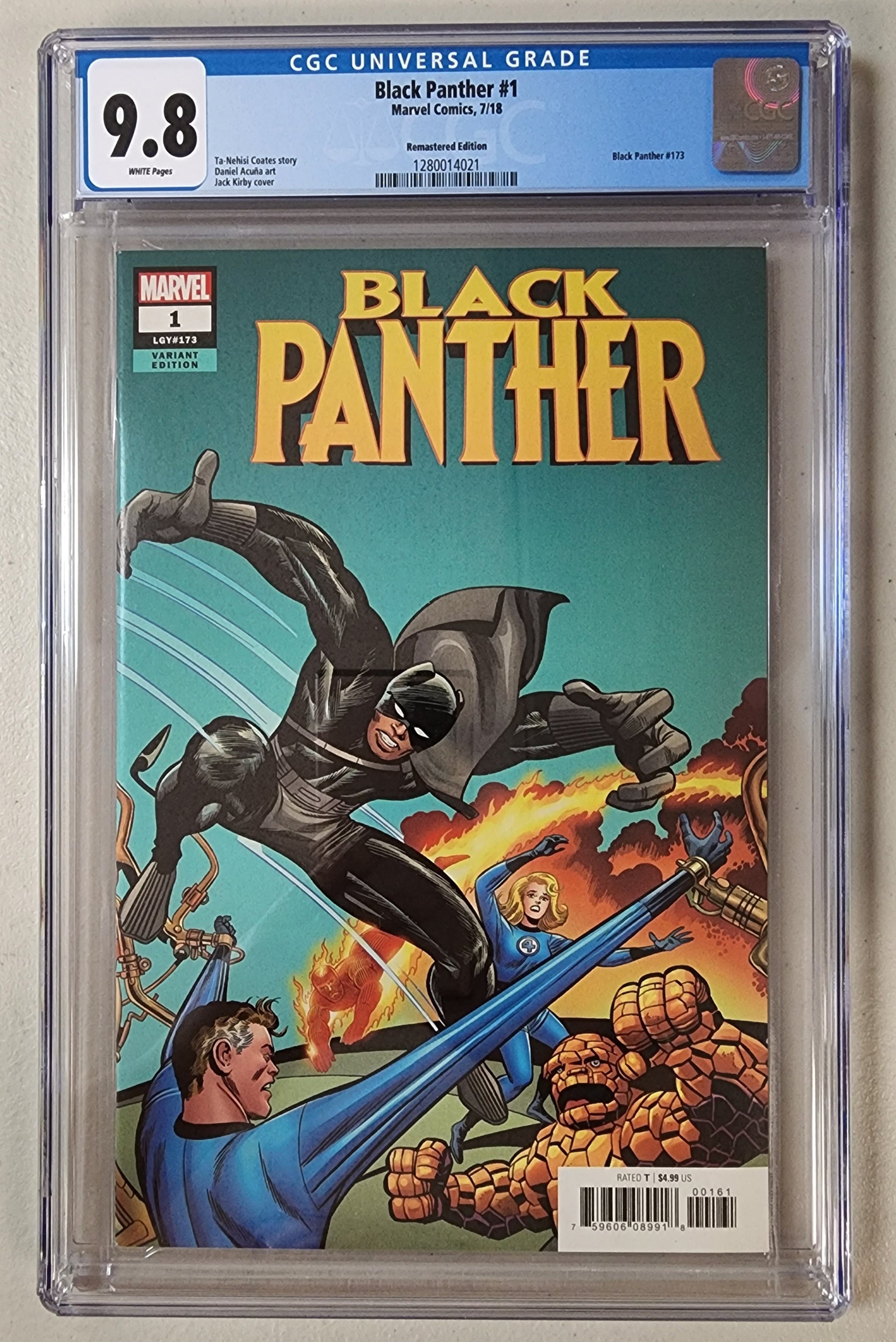 9.8 CGC Black Panther #1 1:500 Remastered Variant Kirby 2018 [1280014021] CGC MARVEL   